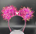 Pink Candy Mickey Ears: Light-Up Holographic Princess Headband