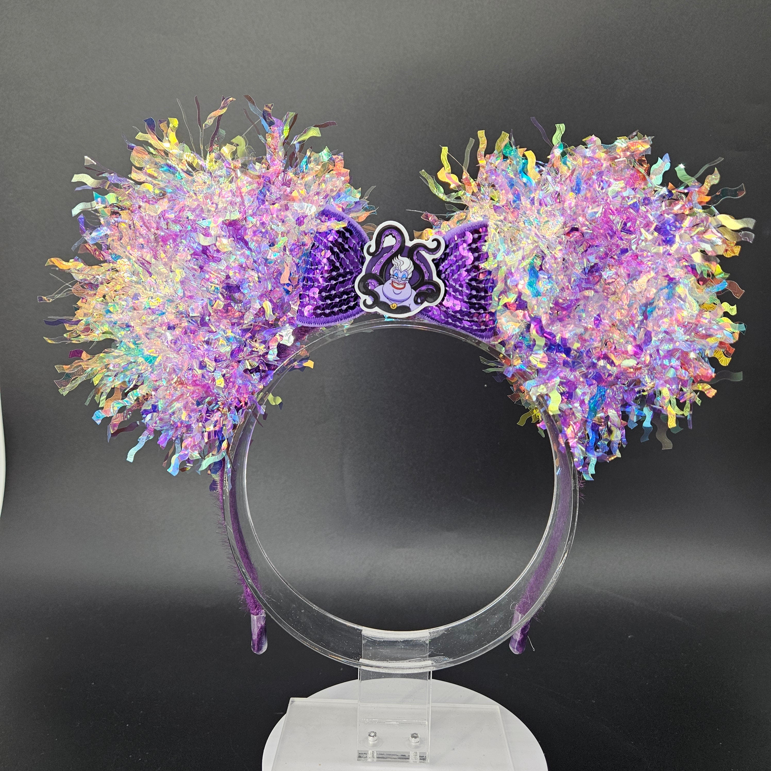 Ursula Mickey Ears: Light Up Iridescent Purple Villain Minnie Park Headband