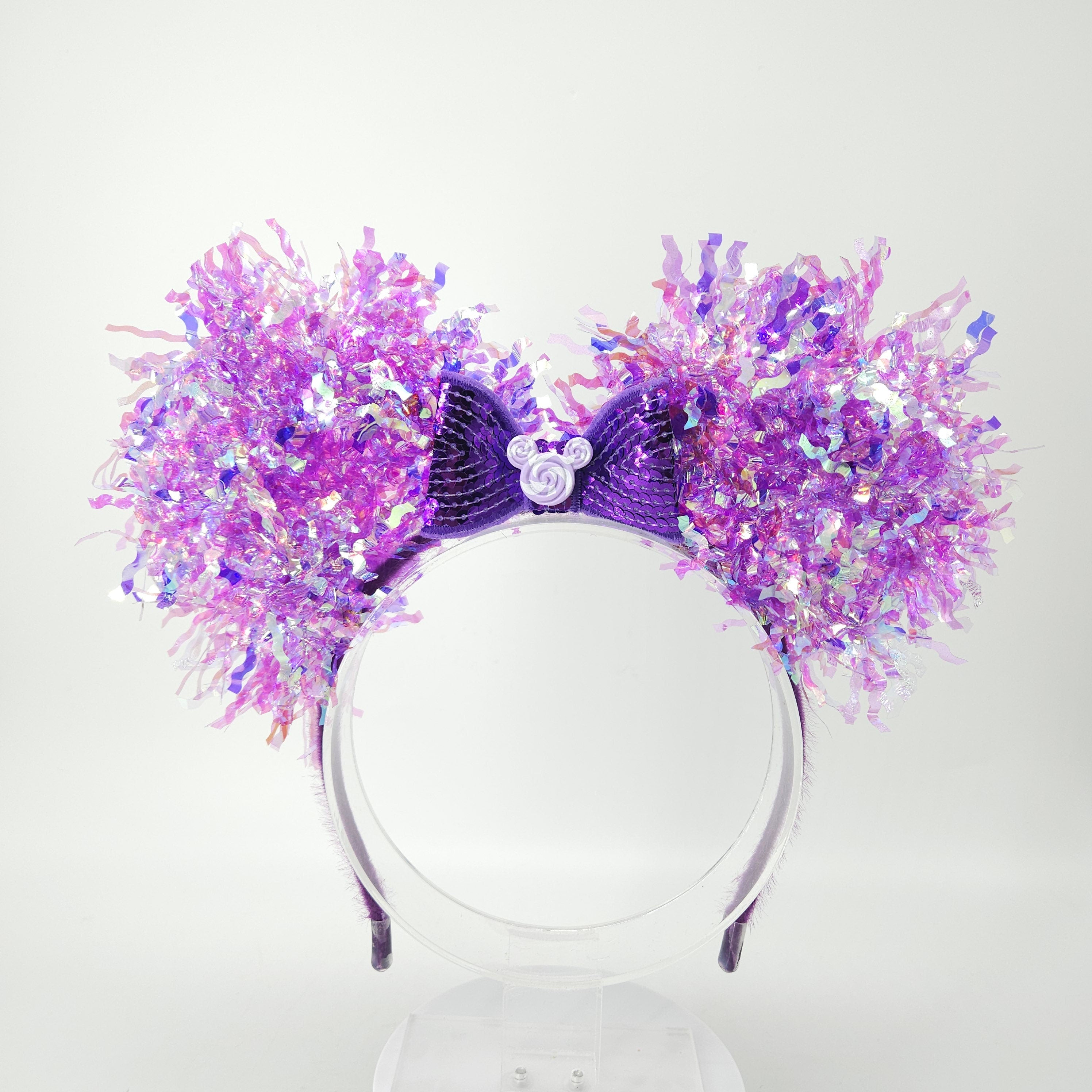 Purple Candy Mickey Ears: Light Up Princess Iridescent Park Headband