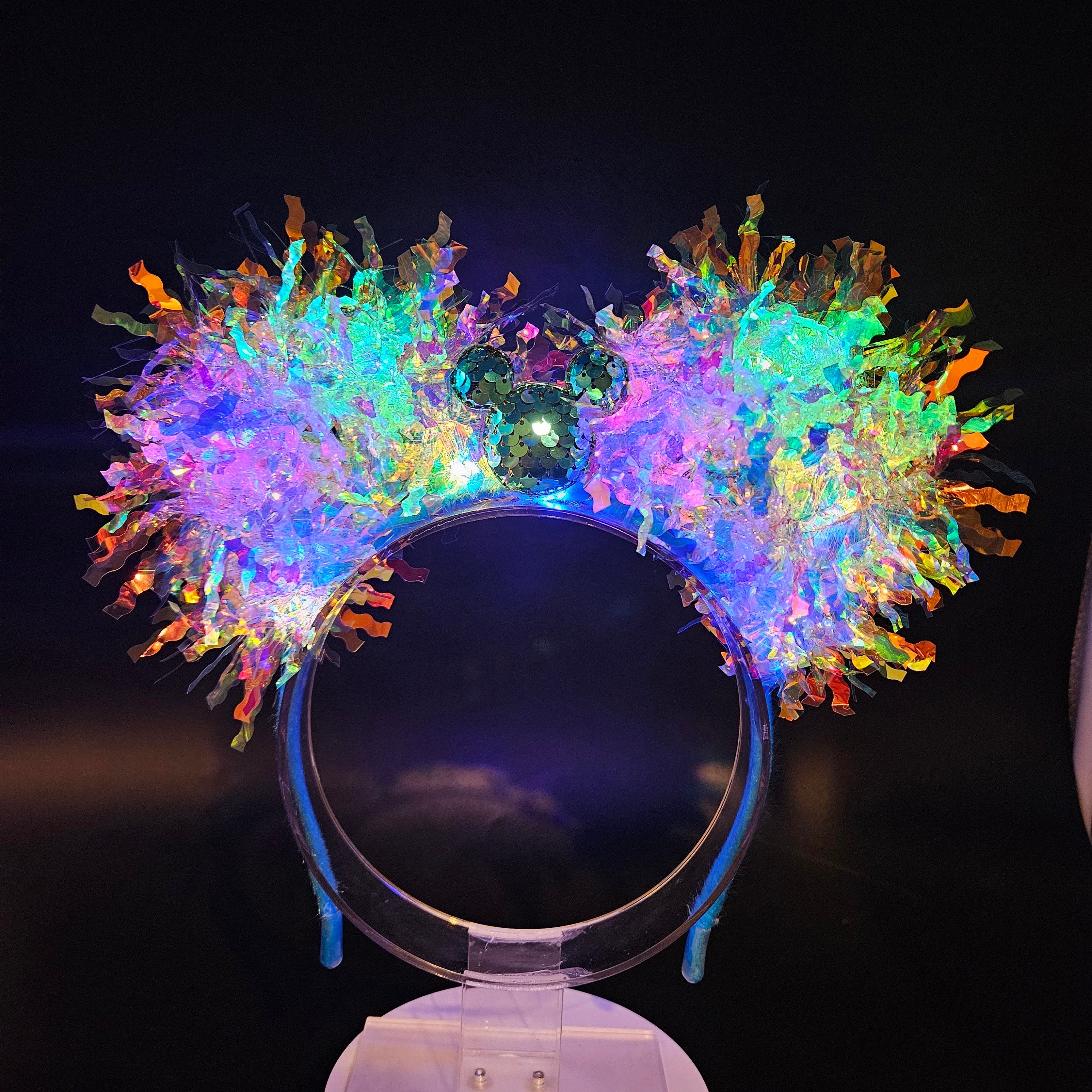 Iridescent Mickey Light Up Ears: Cinderella Ice Princess DisneyBound Headband