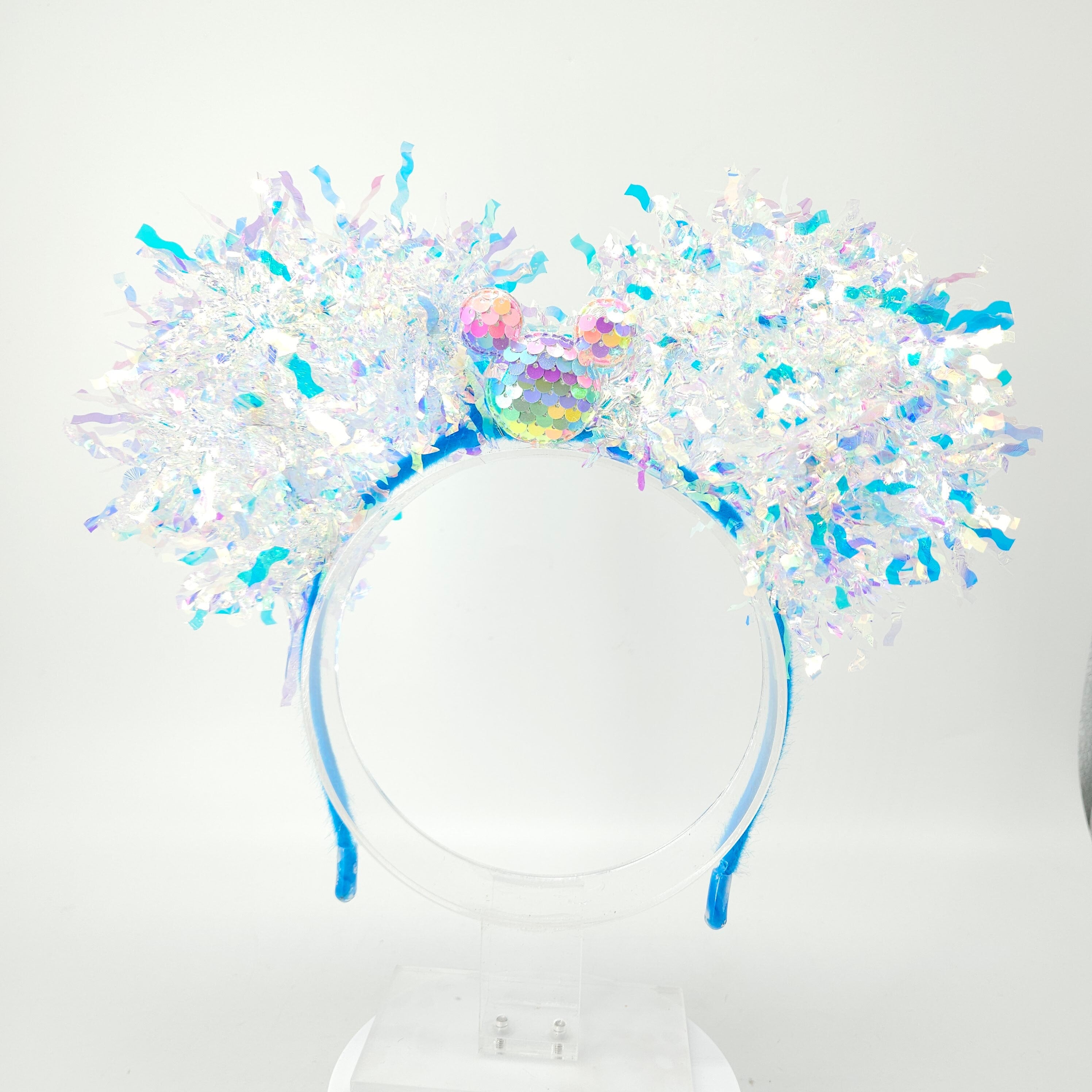 Rainbow Iridescent Mickey Ears: Light Up Park Headband