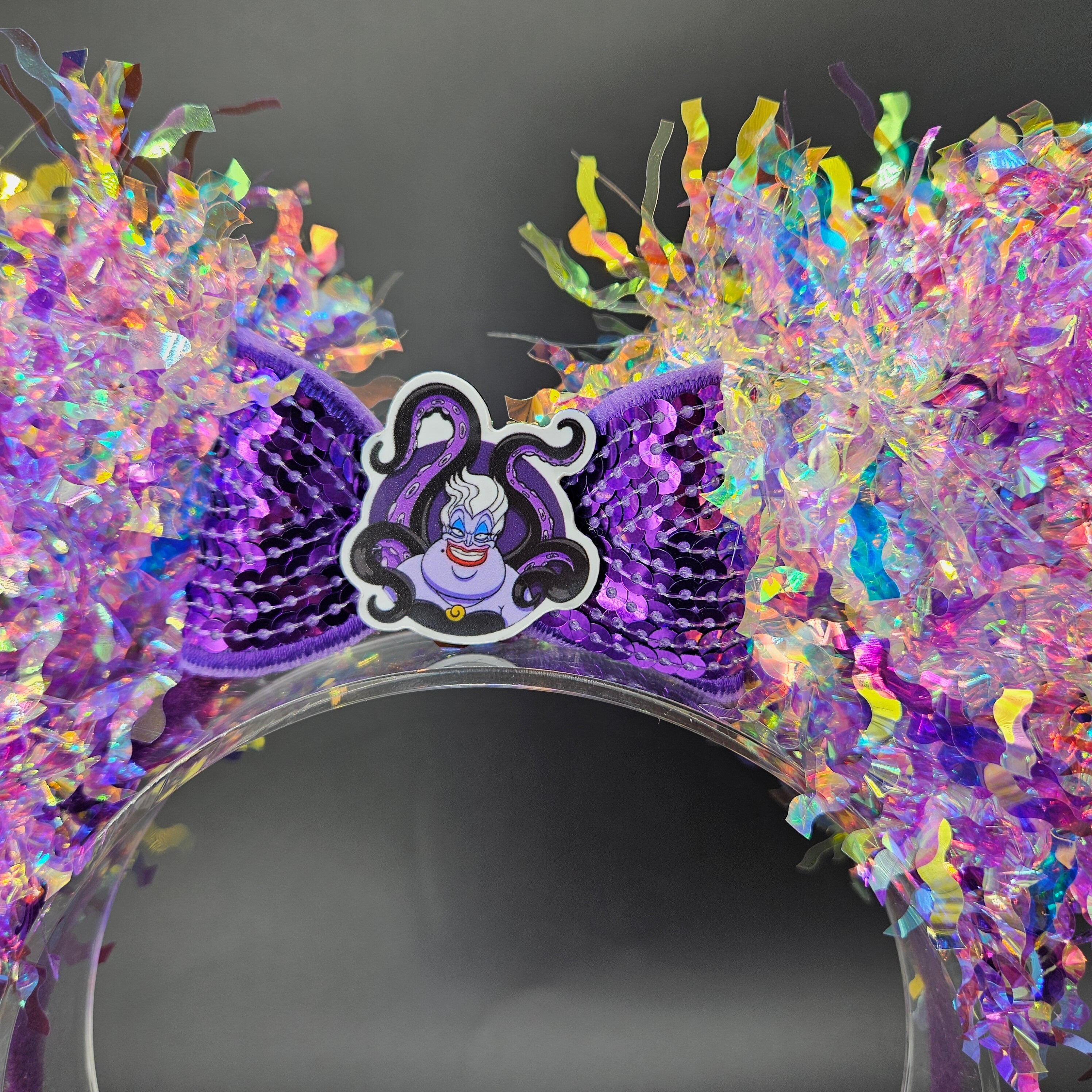Ursula Mickey Ears: Light Up Iridescent Purple Villain Minnie Park Headband
