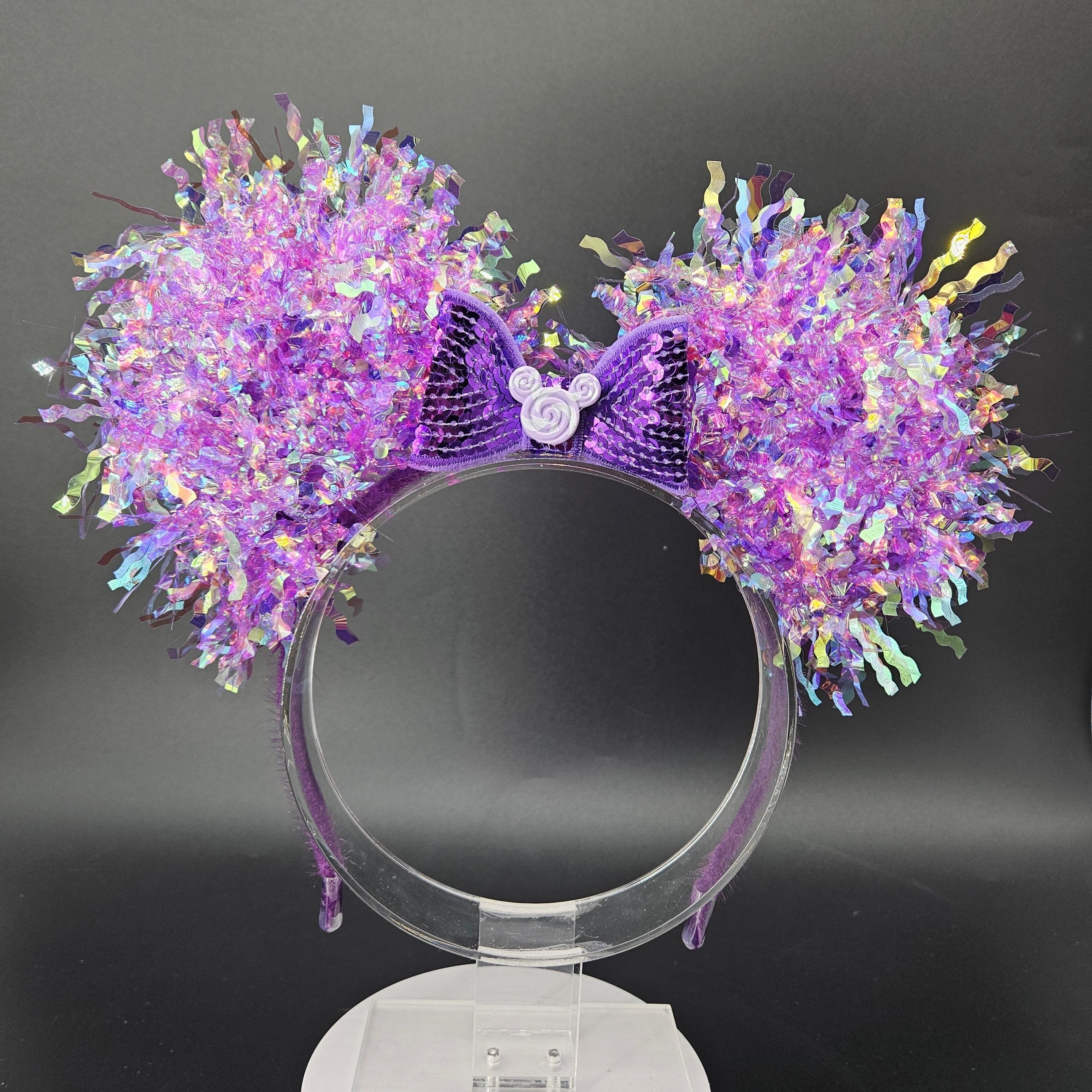 Purple Candy Mickey Ears: Light Up Princess Iridescent Park Headband