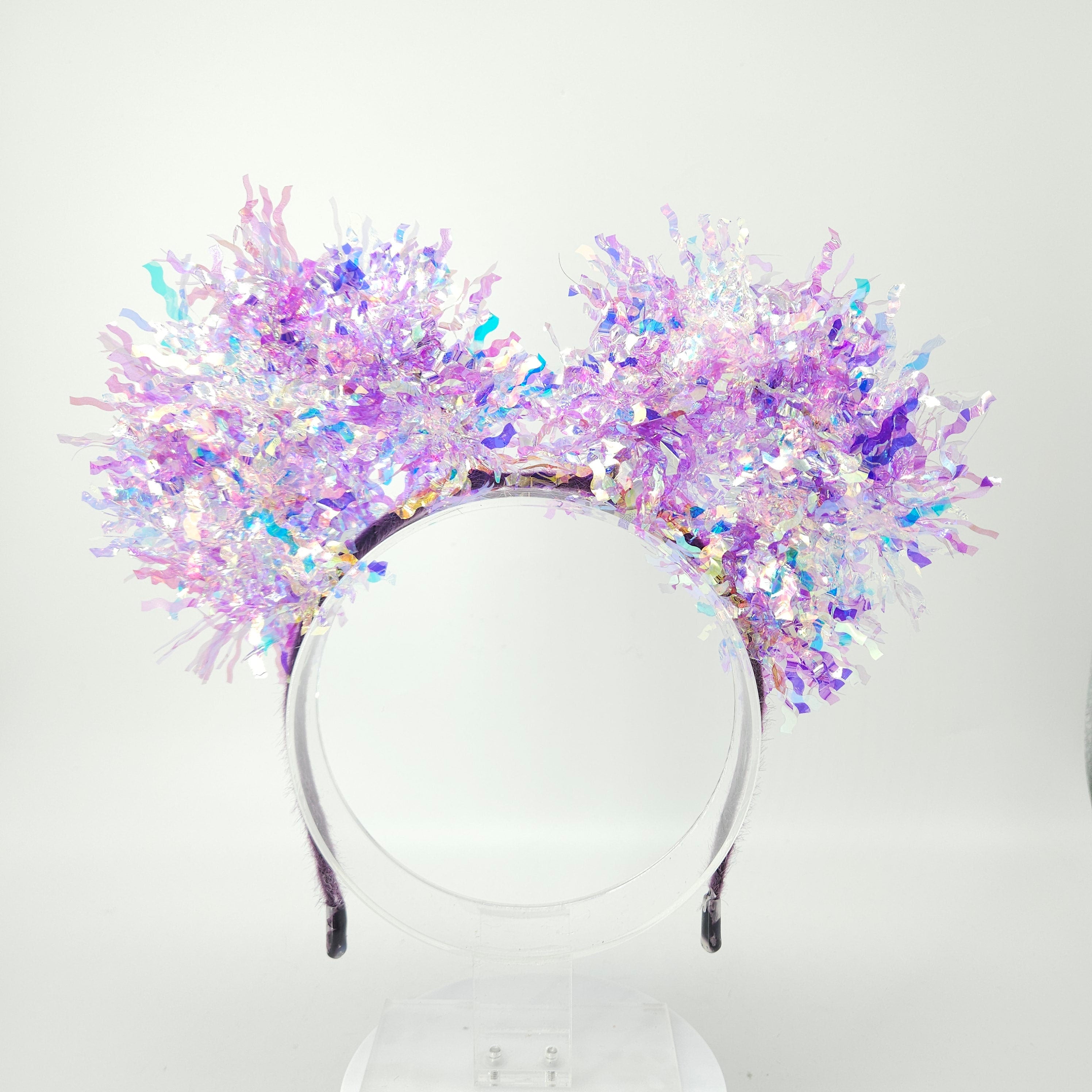 Purple Mickey Ears: Light Up Iridescent Princess Park Headband