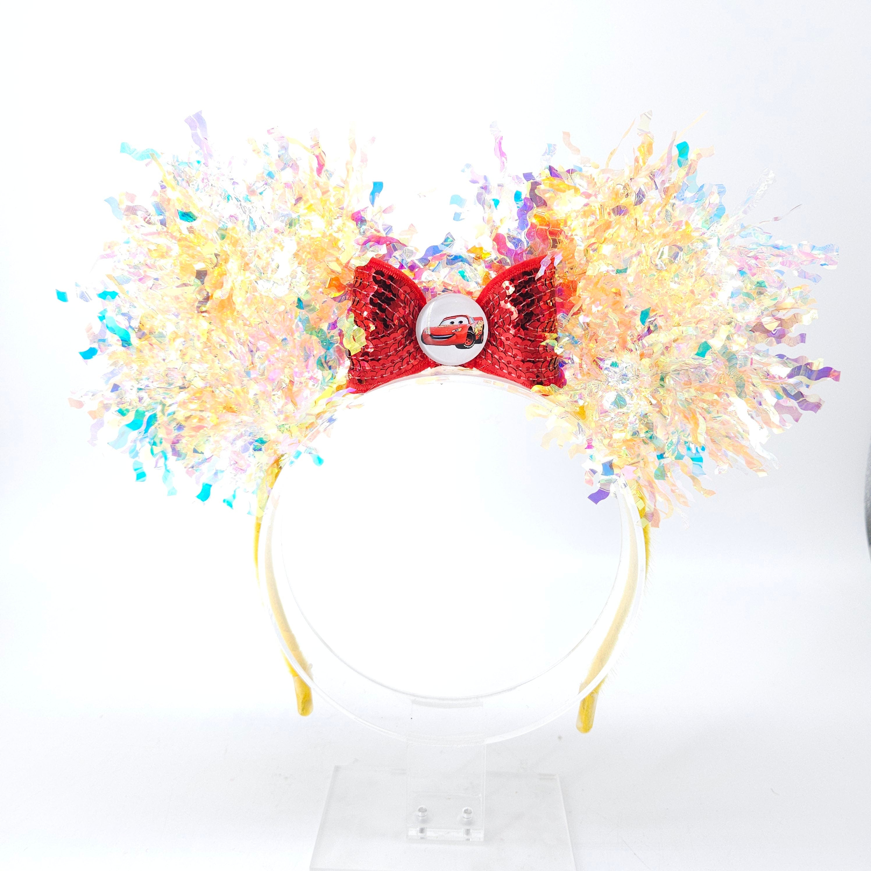 Lightning McQueen Mickey Ears: Light Up Cars Park Accessory Headband
