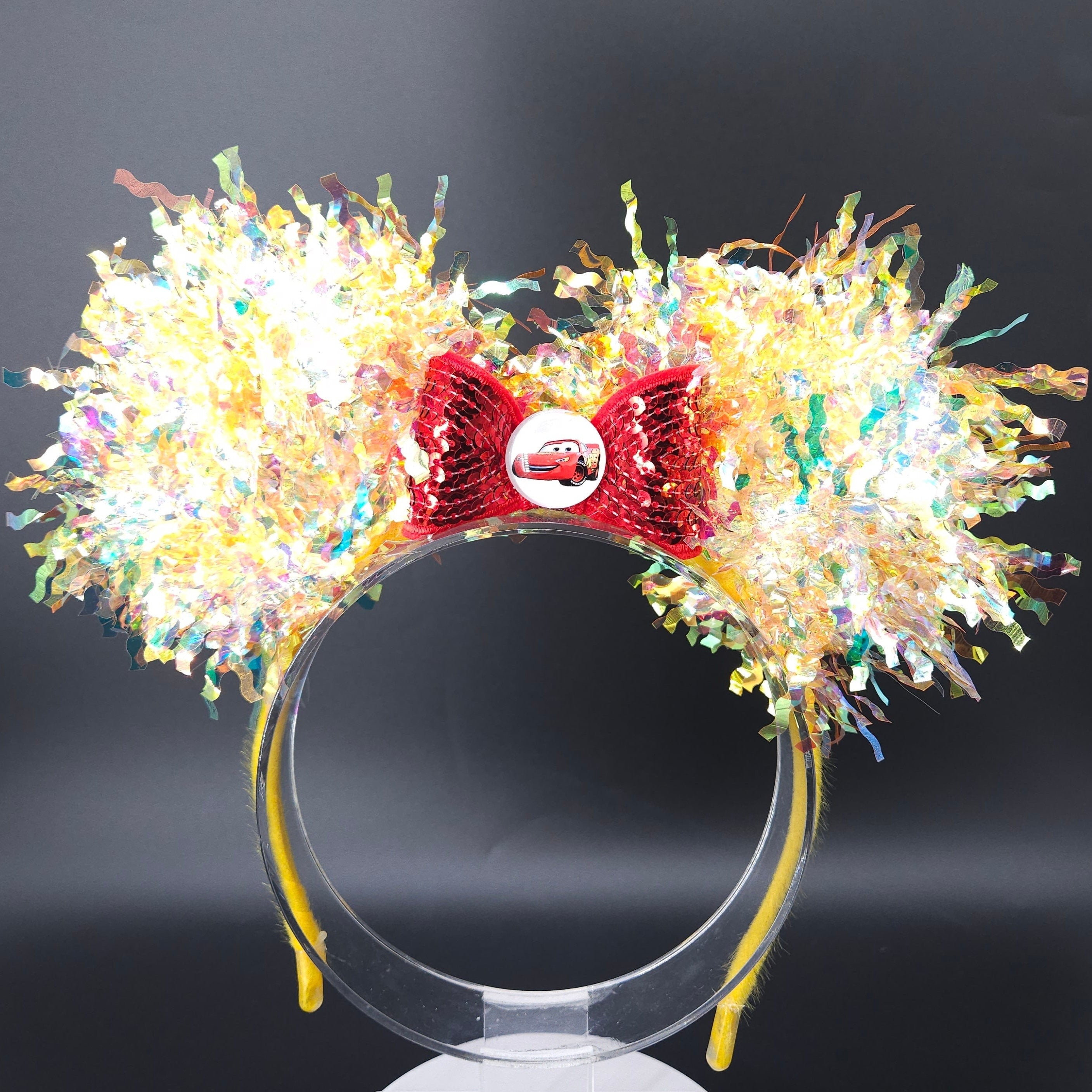 Lightning McQueen Mickey Ears: Light Up Cars Park Accessory Headband