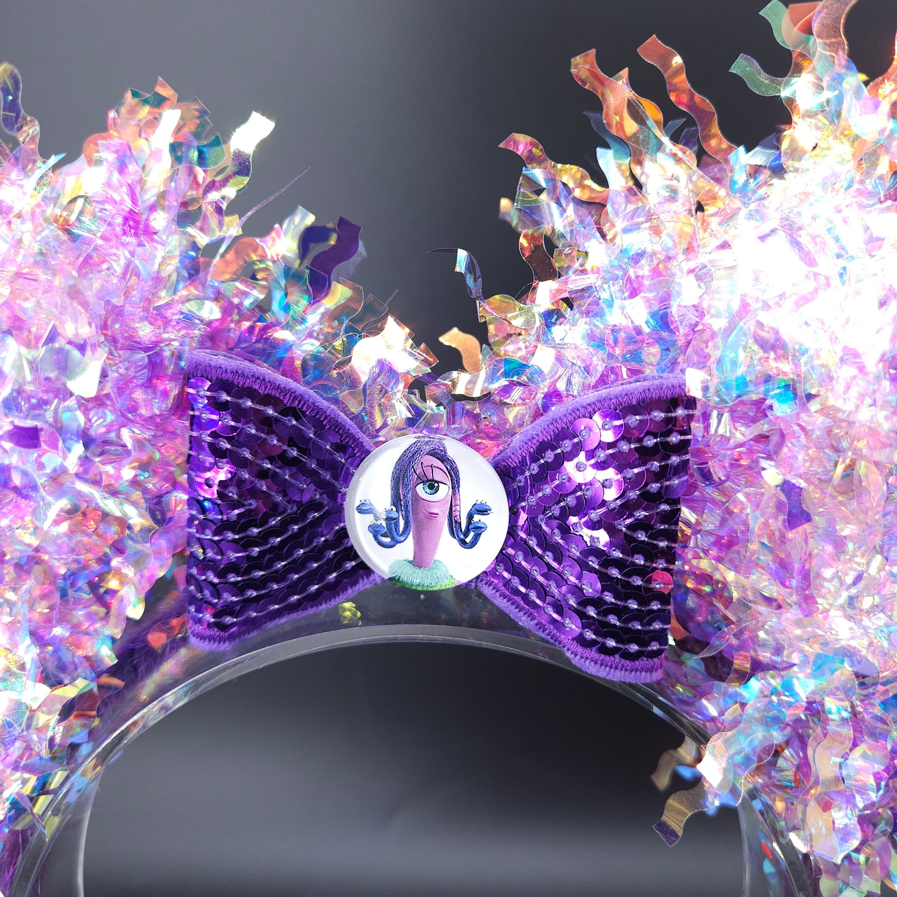 Celia Mae Mickey Ears: Light Up Purple Monsters Inc. Schmoopsie Poo DisneyBound Headband