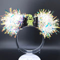 Oogie Boogie Light-Up Mickey Ears: Iridescent Nightmare Before Christmas DisneyBound Headband, Halloween Party Accessory