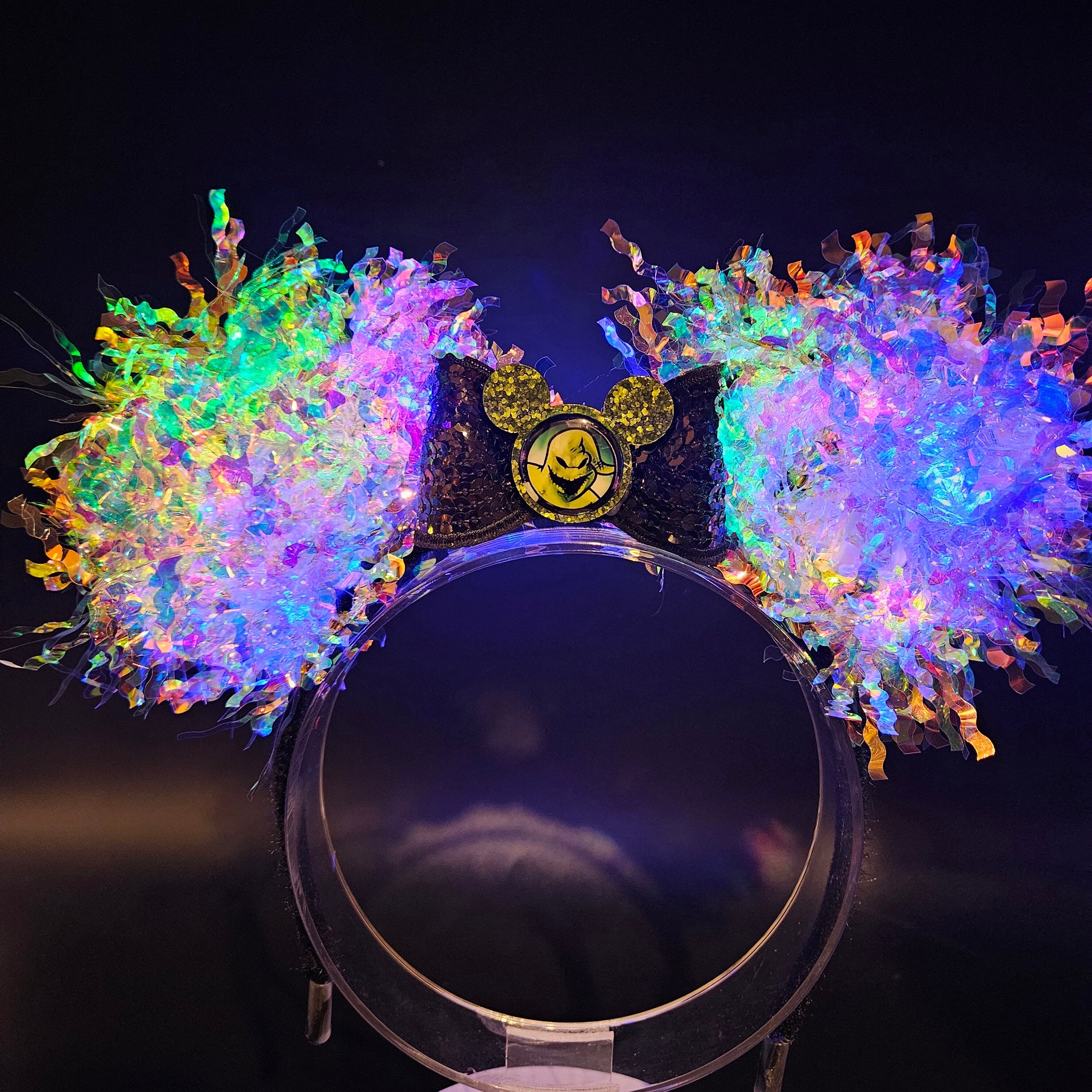 Oogie Boogie Mickey Ears: Light Up DisneyBound Nightmare Before Christmas Halloween Party Headband
