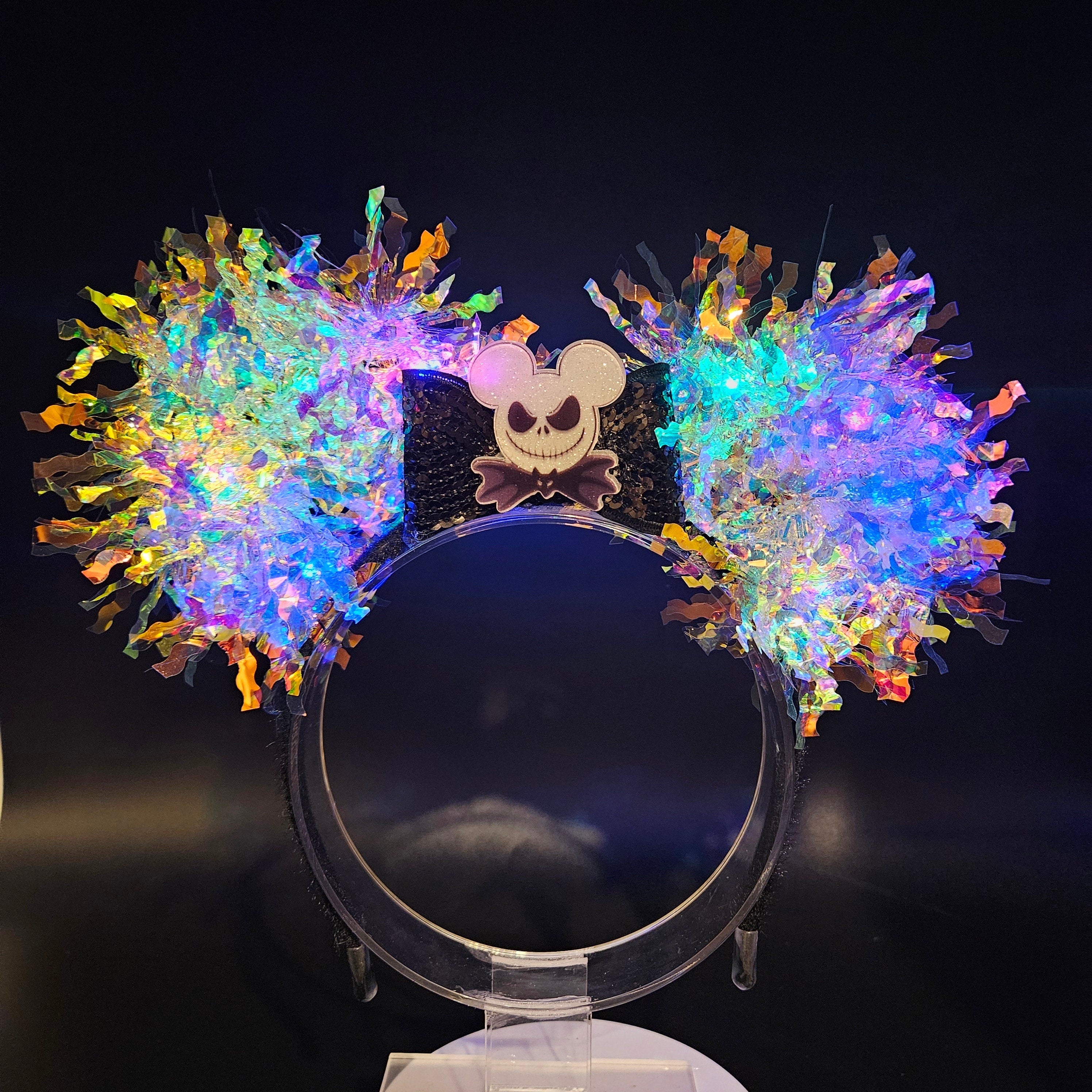 Jack Skellington Light-Up Mickey Ears: Nightmare Before Christmas DisneyBound Halloween Headband