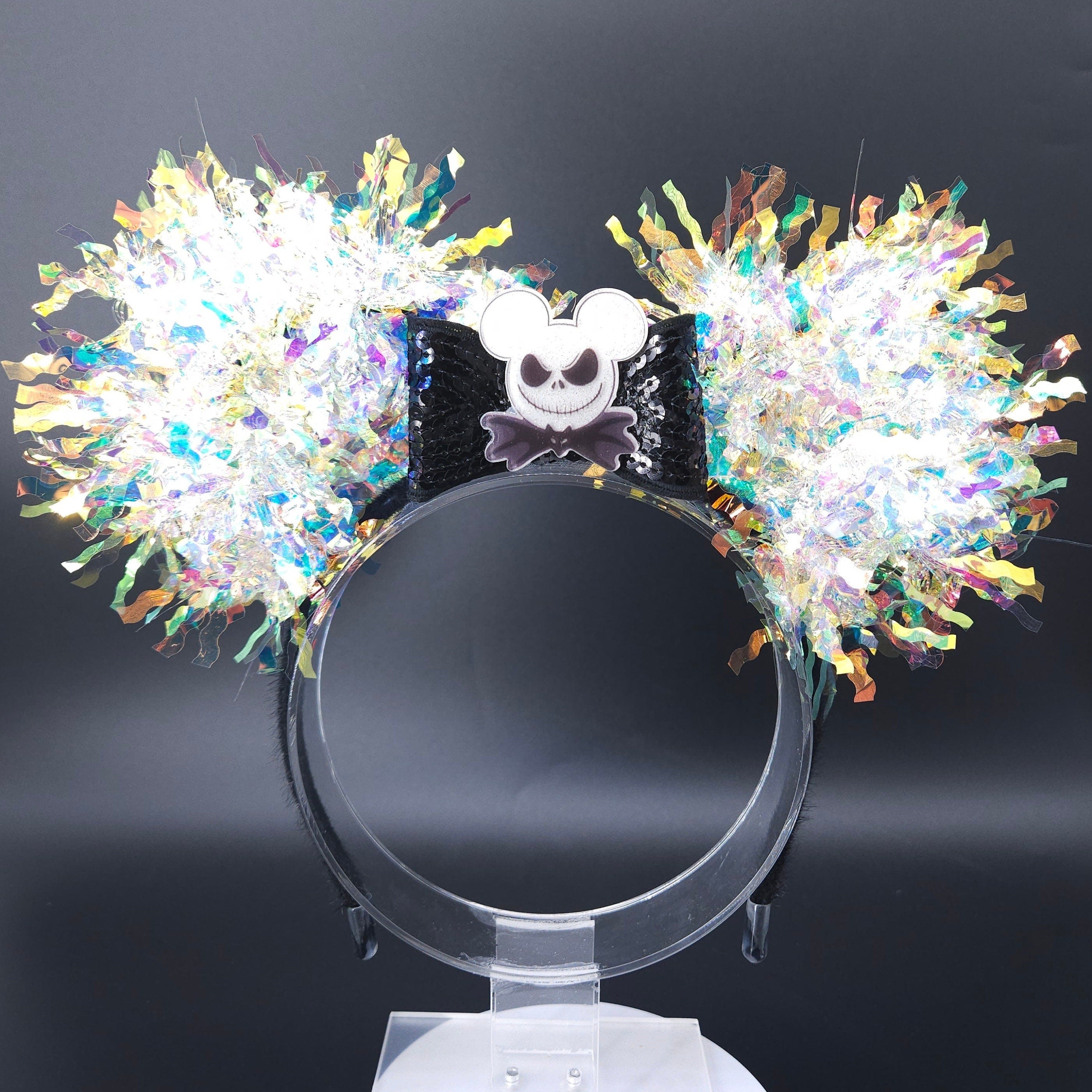 Jack Skellington Light-Up Mickey Ears: Nightmare Before Christmas DisneyBound Halloween Headband