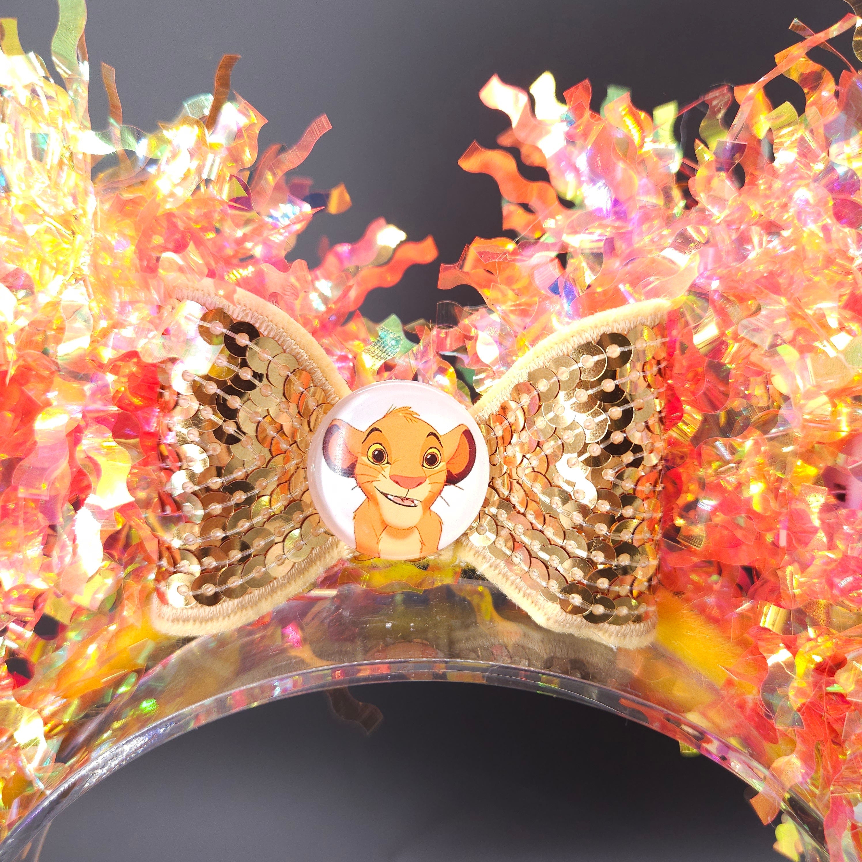 Simba Mickey Ears: Light Up Lion King Iridescent Park Headband