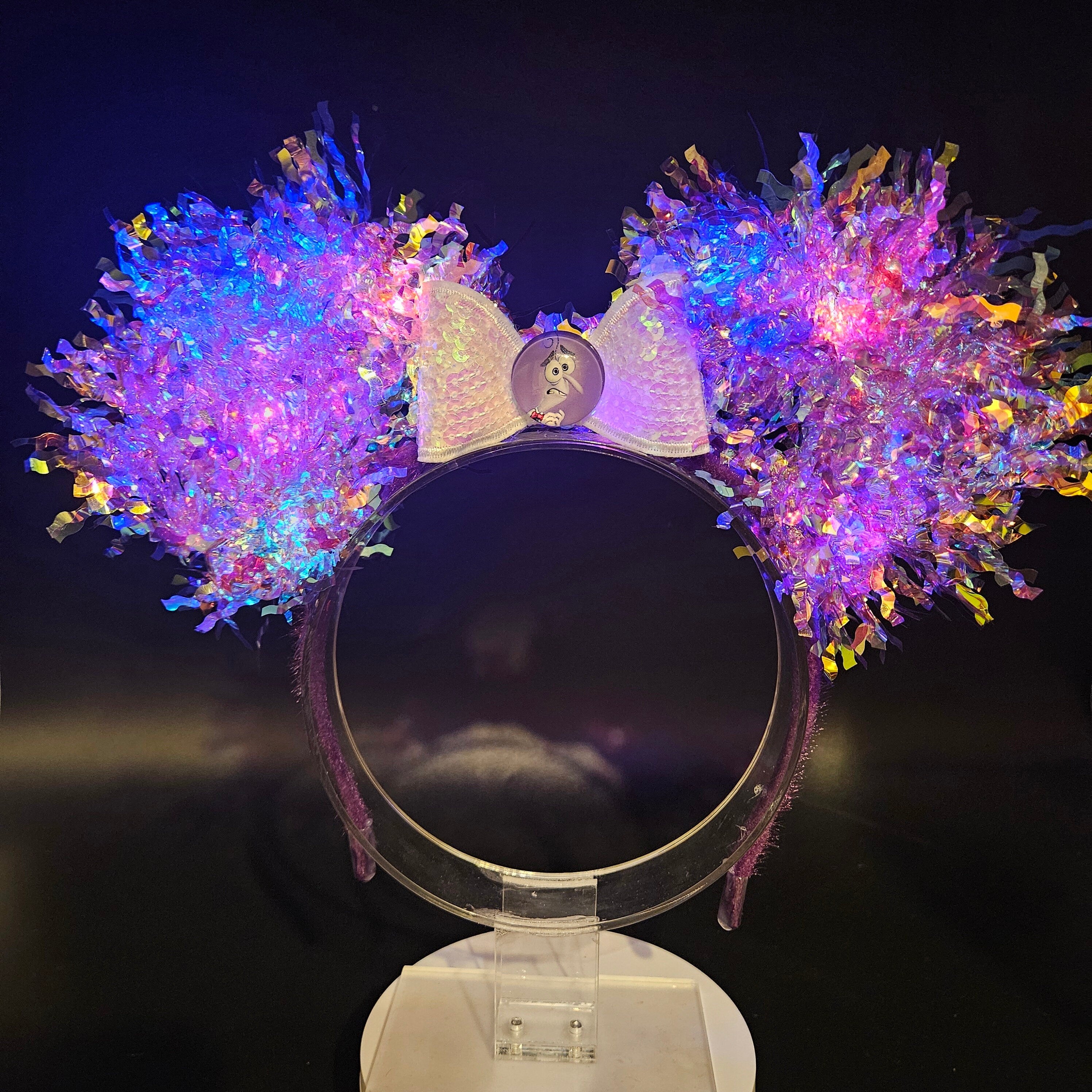 Inside Out Fear Ears: Light-Up Purple Core Memory Mickey Headband