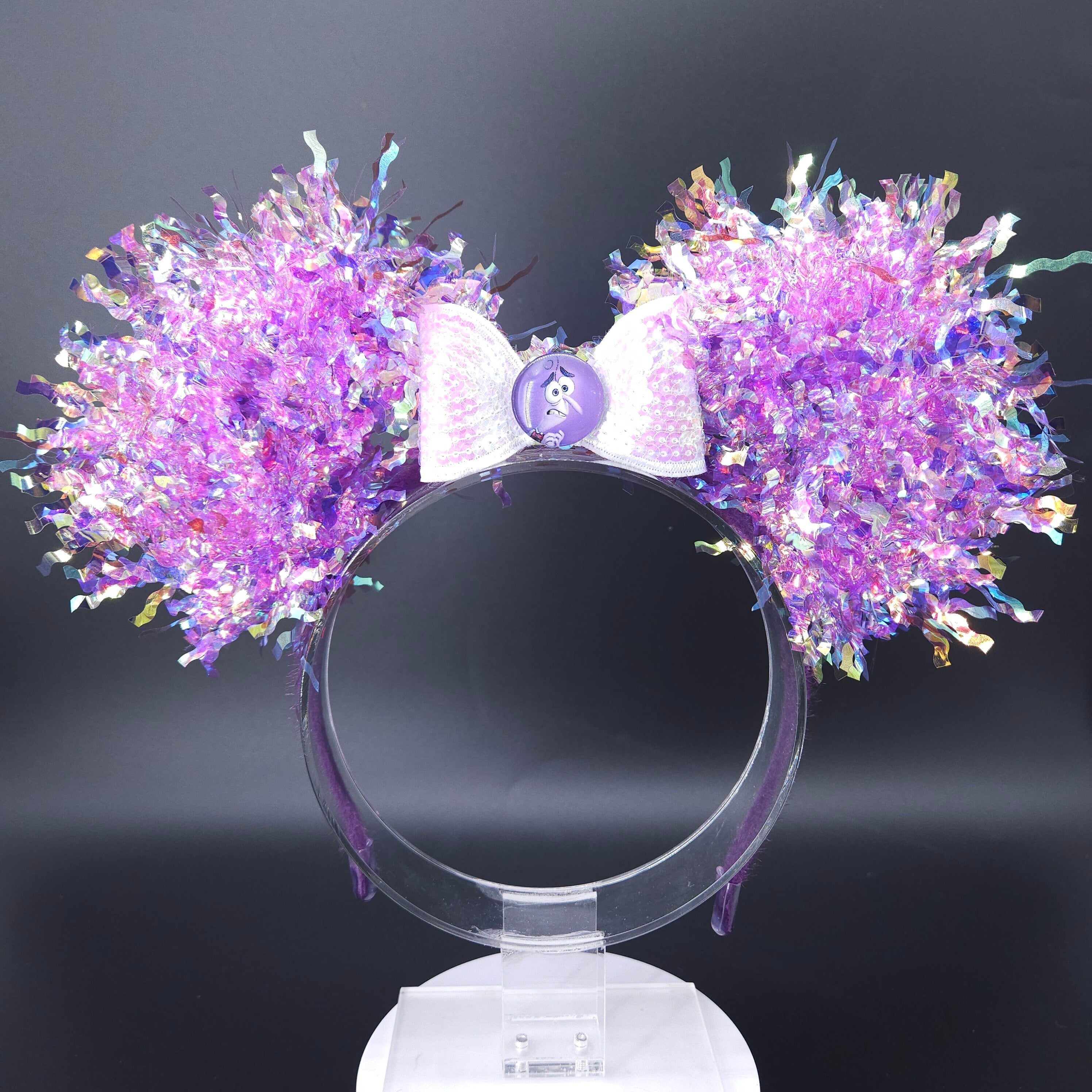 Inside Out Fear Ears: Light-Up Purple Core Memory Mickey Headband