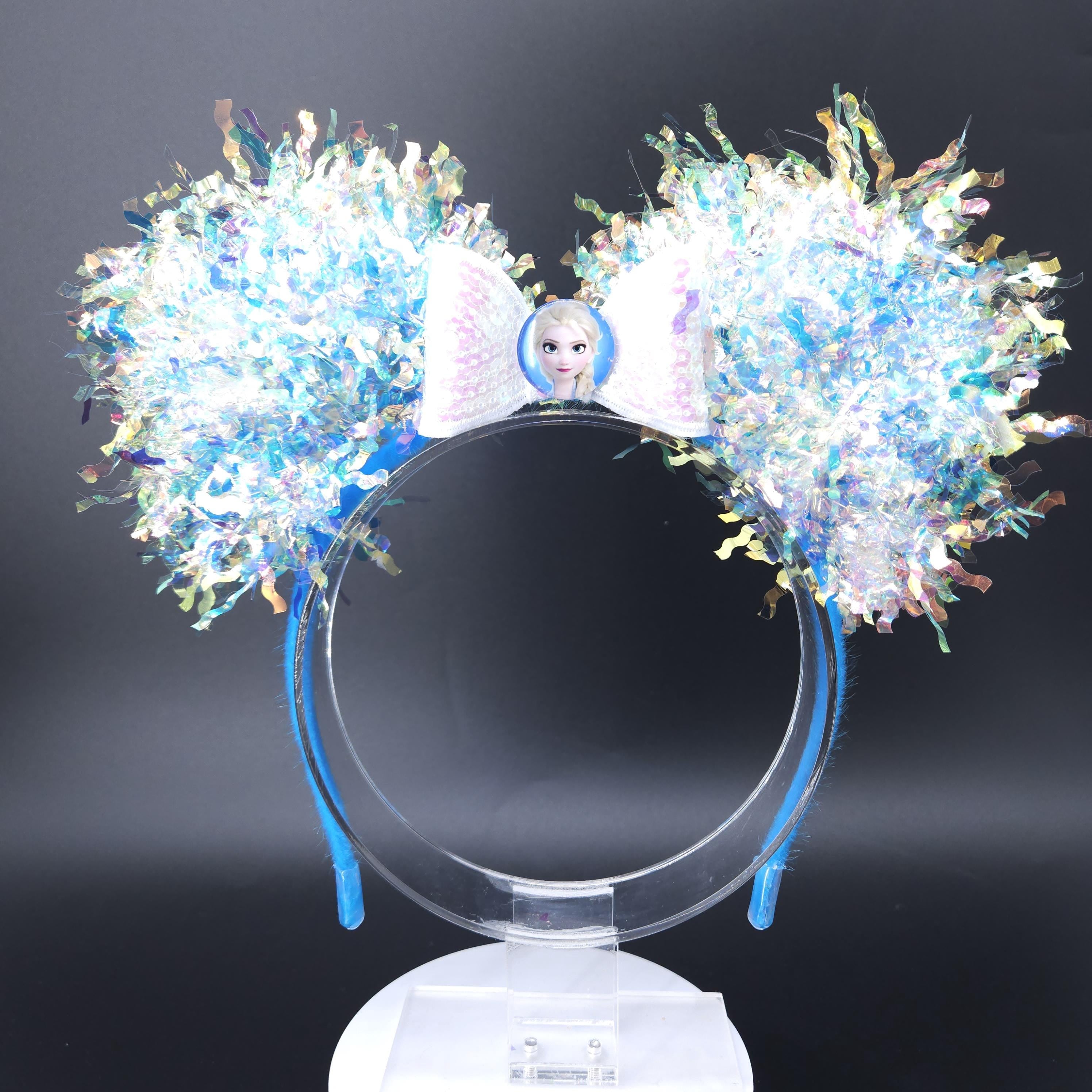 Elsa Ears: Light Up Iridescent Mickey Princess Headband
