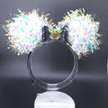 Grogu Mickey Ears: Light Up Baby Yoda Iridescent Park Headband