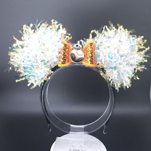 BB-8 Light-Up Mickey Ears - Mandolorian Holographic Park Headband