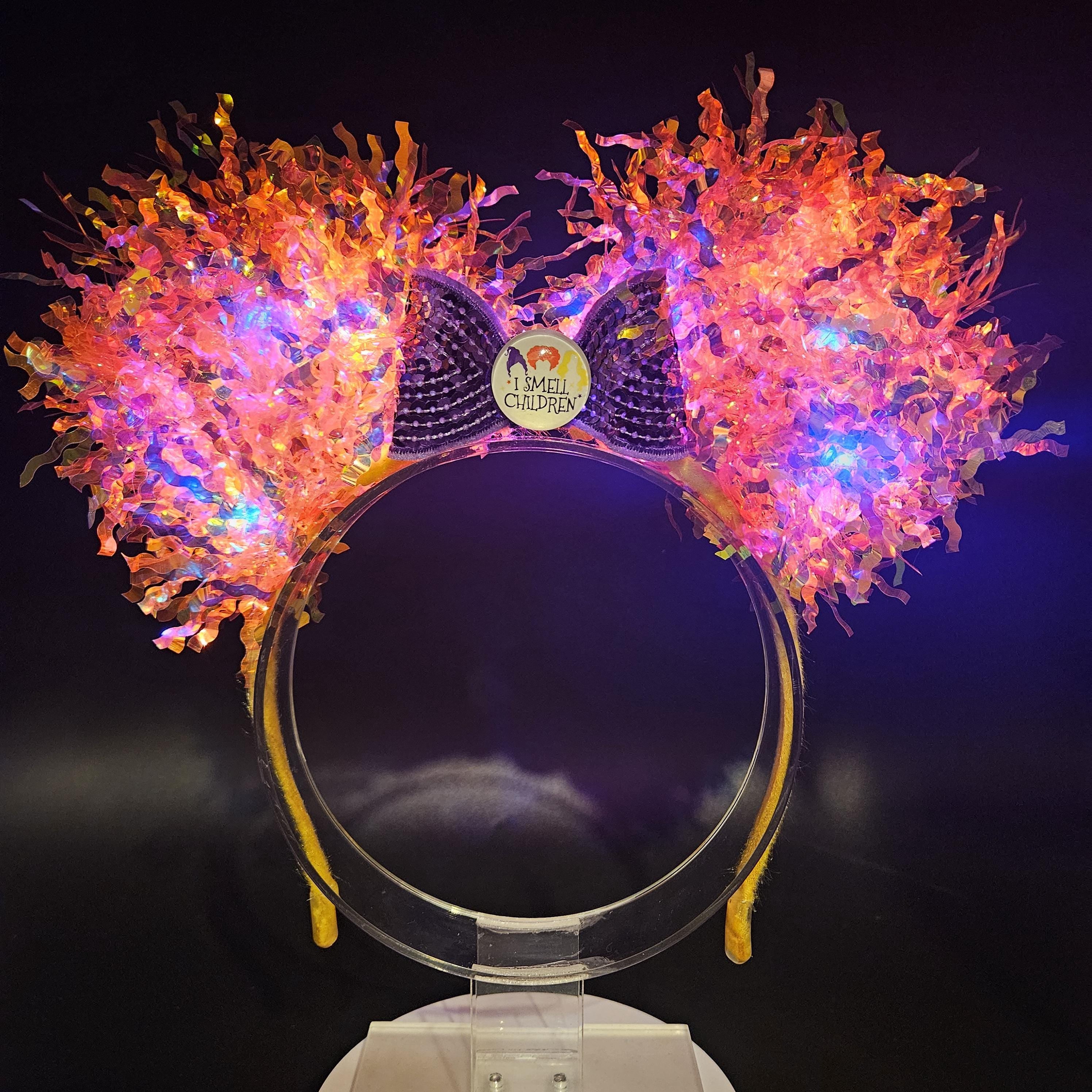 Hocus Pocus Sanderson Sisters Light Up Mickey Ears: Halloween Party Headband