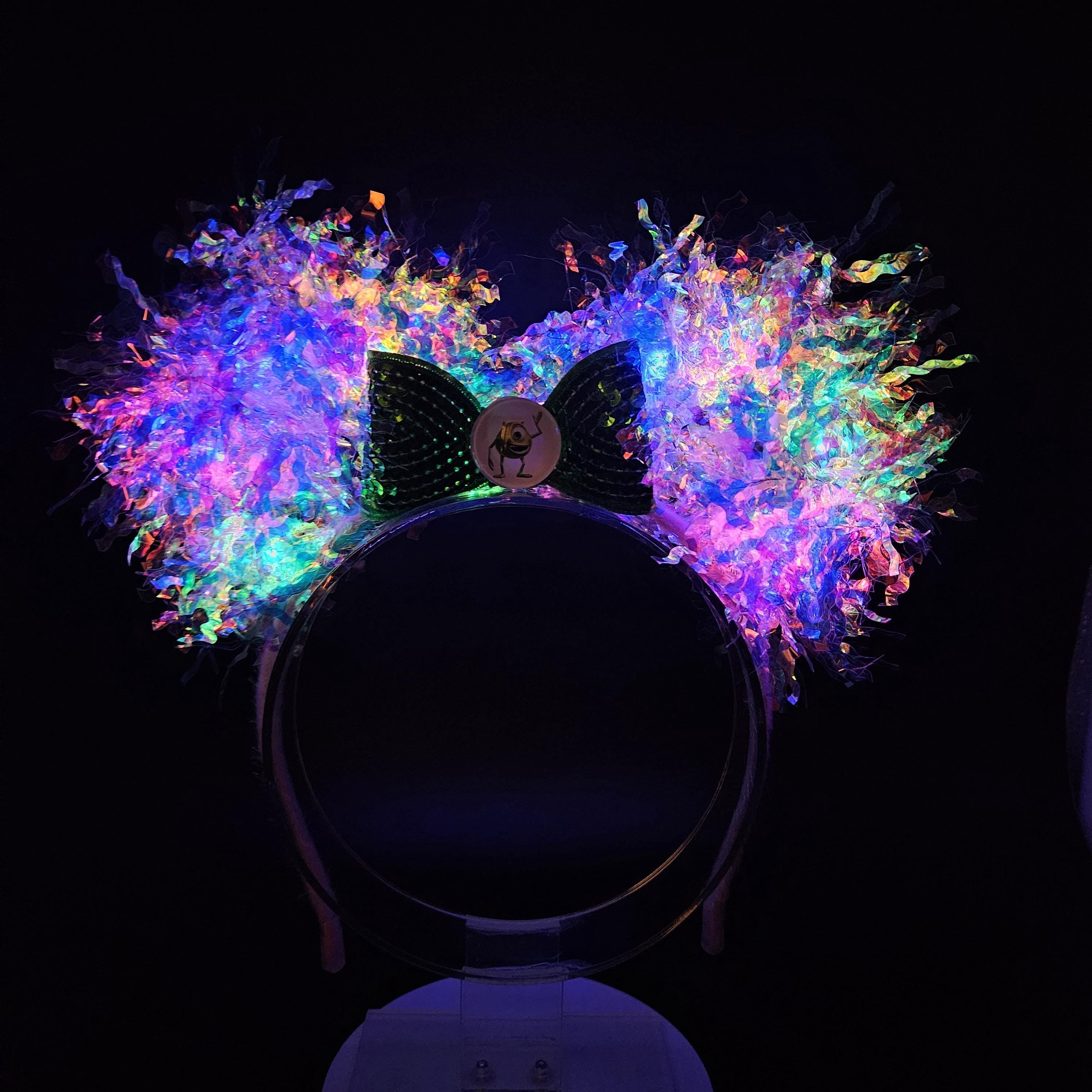 Mike Wazowski Mickey Ears: Light Up Monsters Inc DisneyBound Minnie Headband