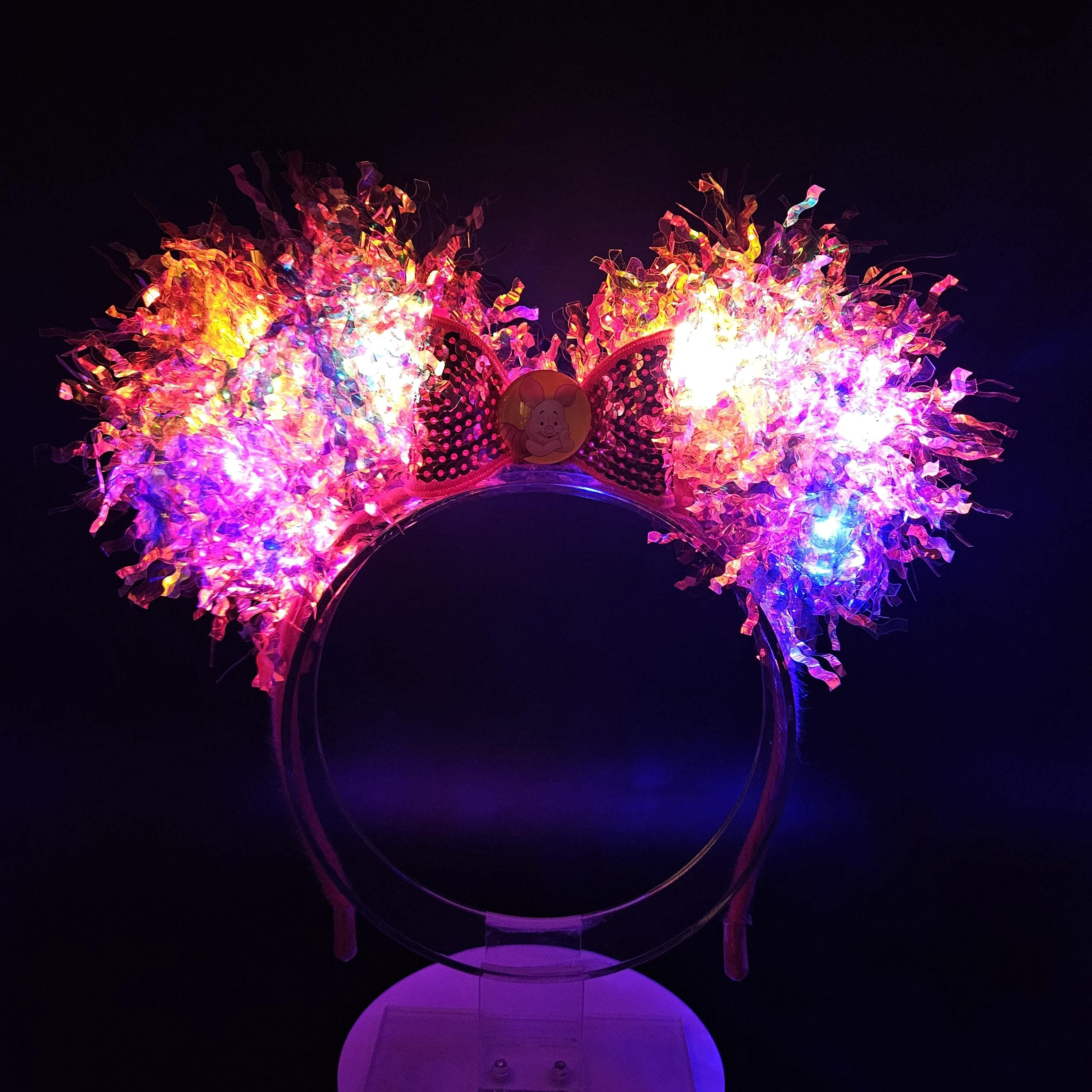 Piglet Mickey Ears: Light Up Pooh's Corner Iridescent Park Headband