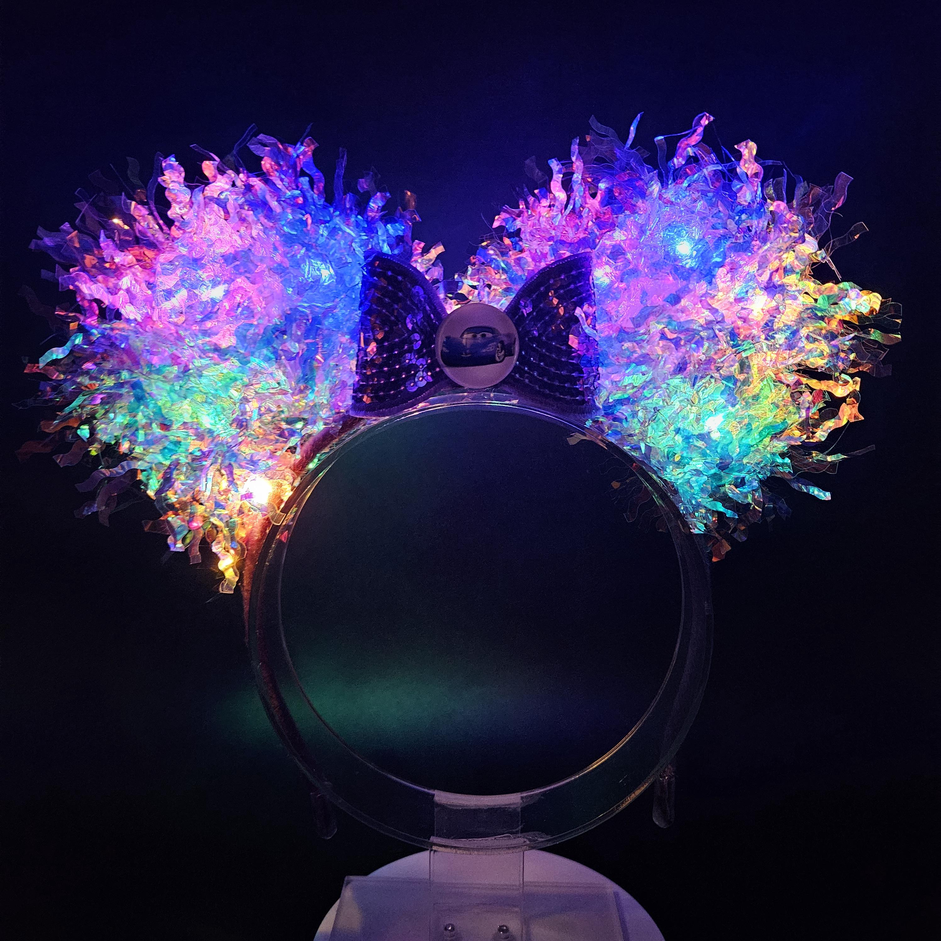 Holley Shiftwell Mickey Ears: Light Up Cars DisneyBound Purple Minnie Park Headband