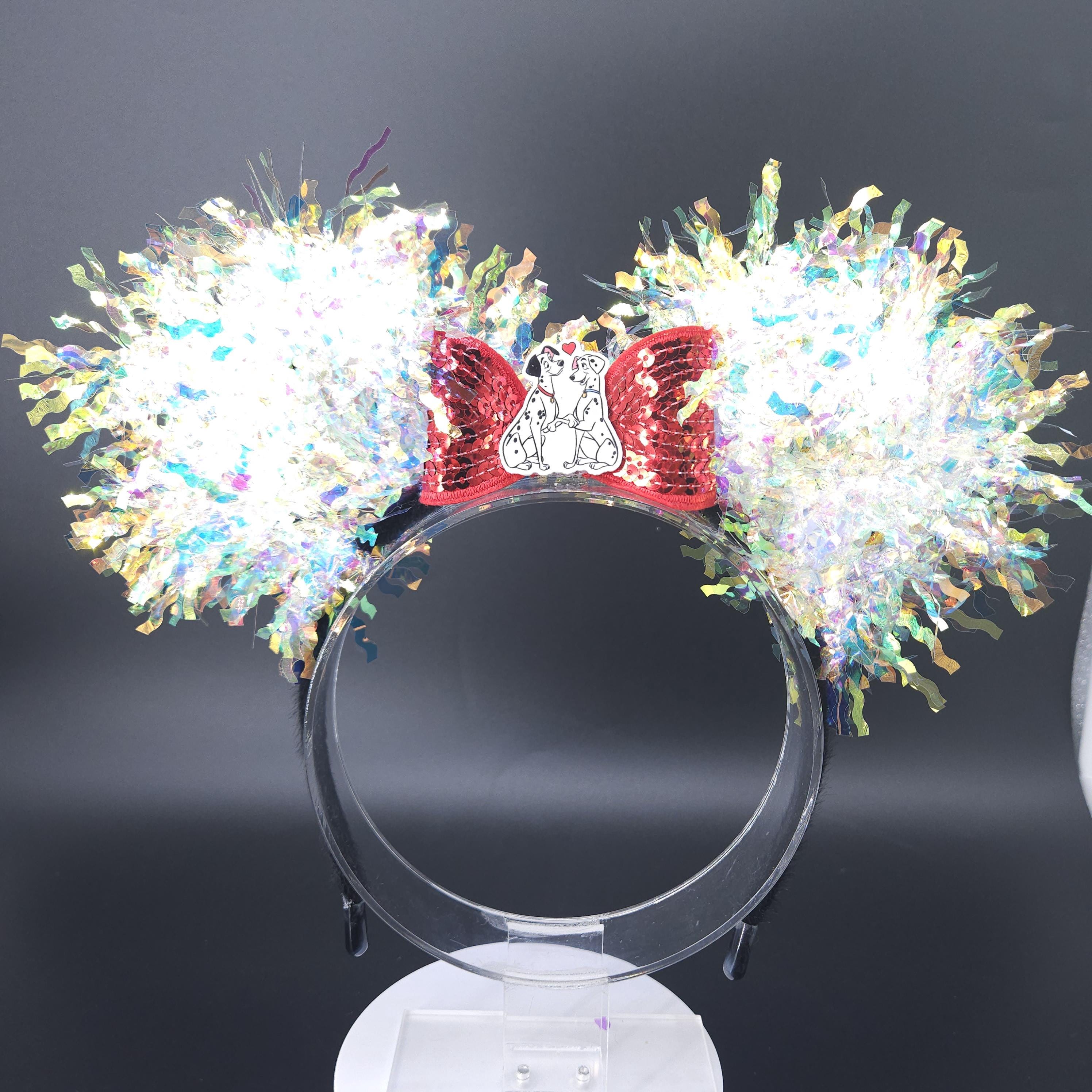 Dalmatian Light Up Mickey Ears - Holographic Pongo & Perdita Inspired Headband