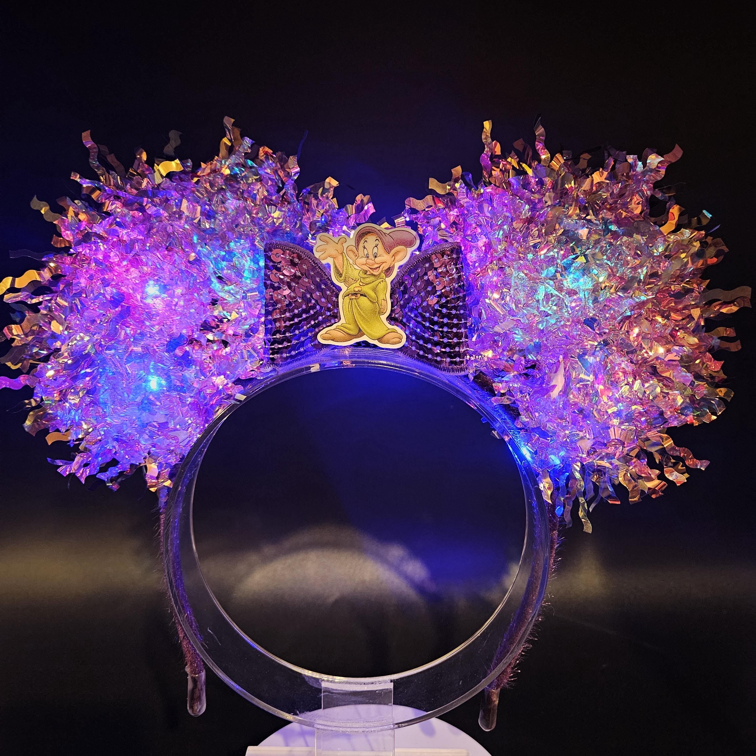 Dopey Light Up Mickey Ears: Snow White Dwarf DisneyBound Park Headband
