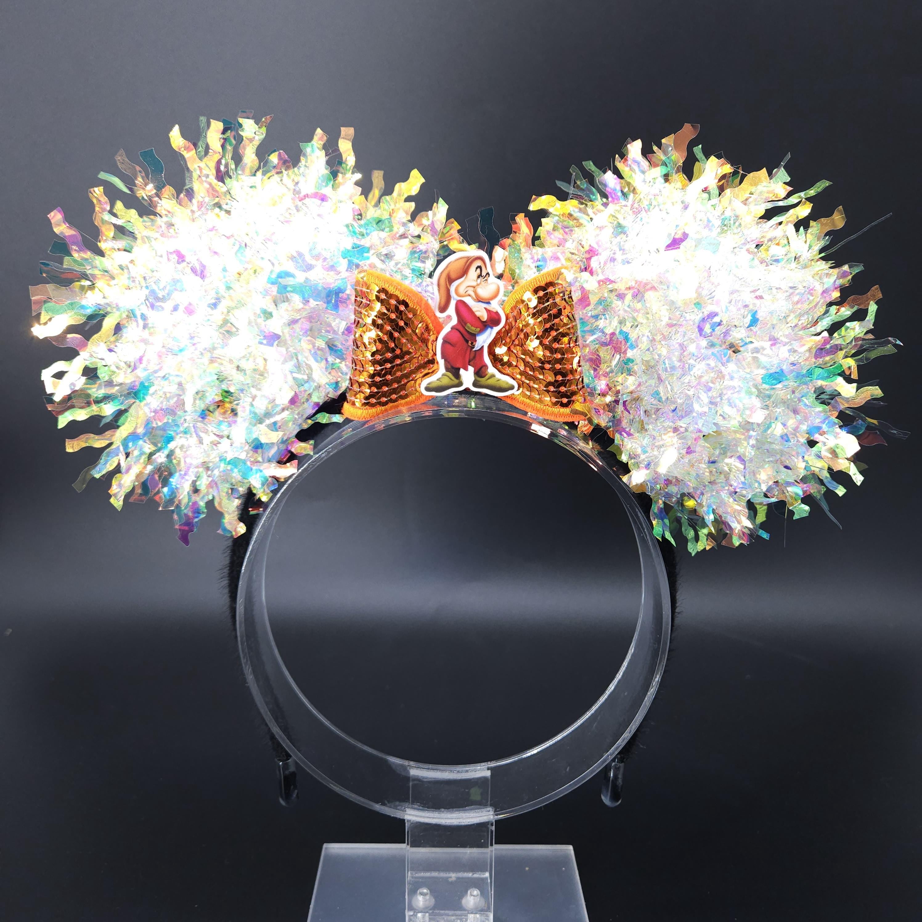 Grumpy Mickey Ears: Light Up Iridescent 7 Dwarfs Park Headband
