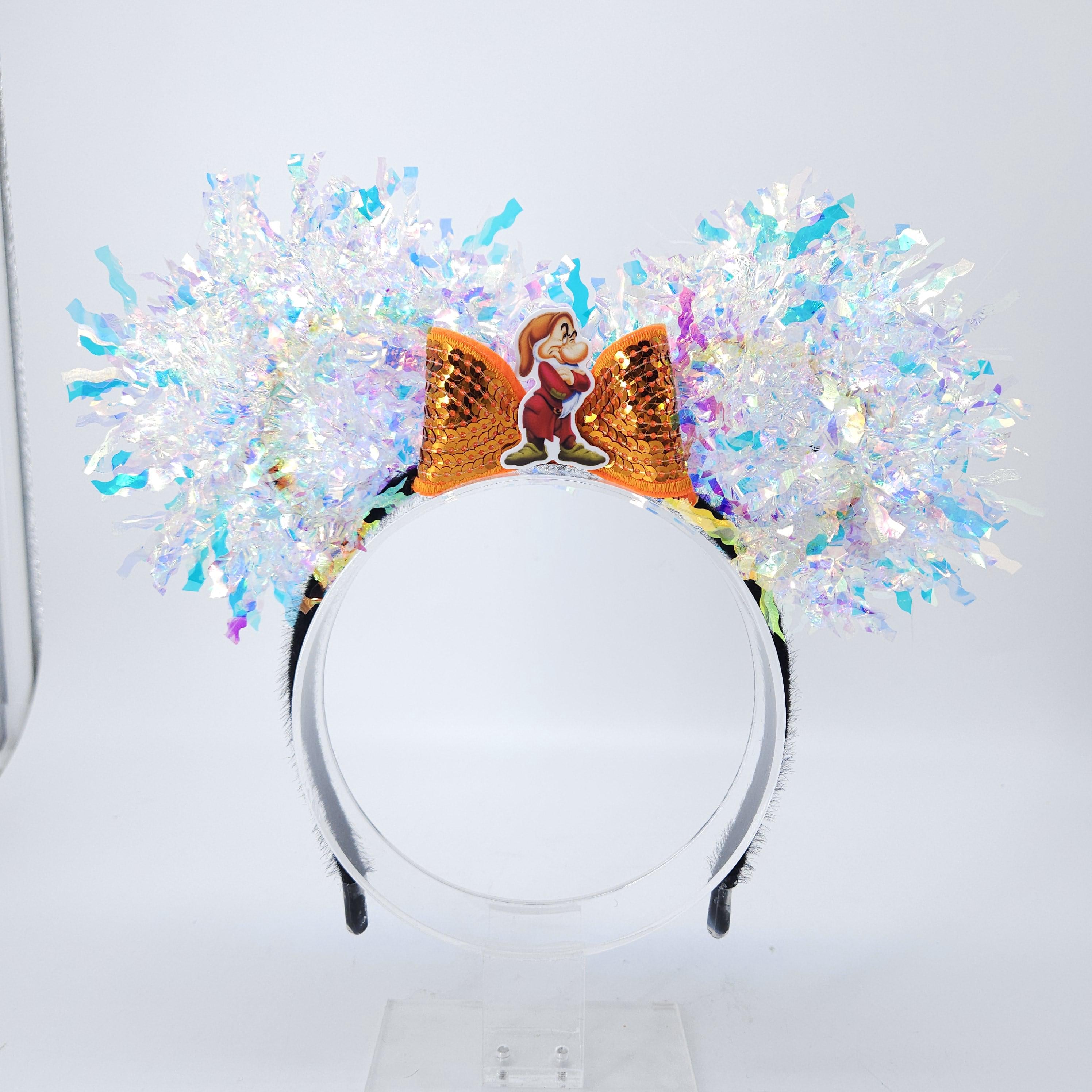 Grumpy Mickey Ears: Light Up Iridescent 7 Dwarfs Park Headband
