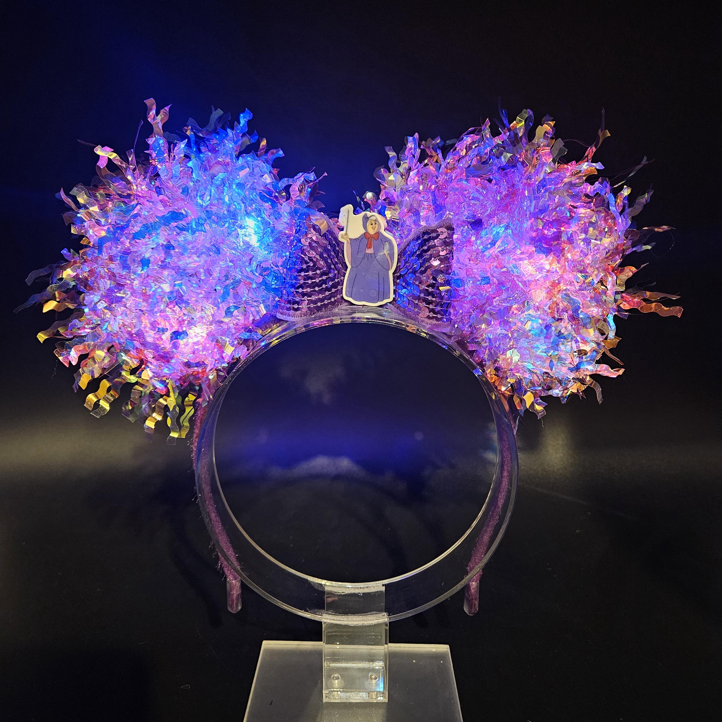 Fairy Godmother Ears: Light Up Cinderella Mickey Park Headband