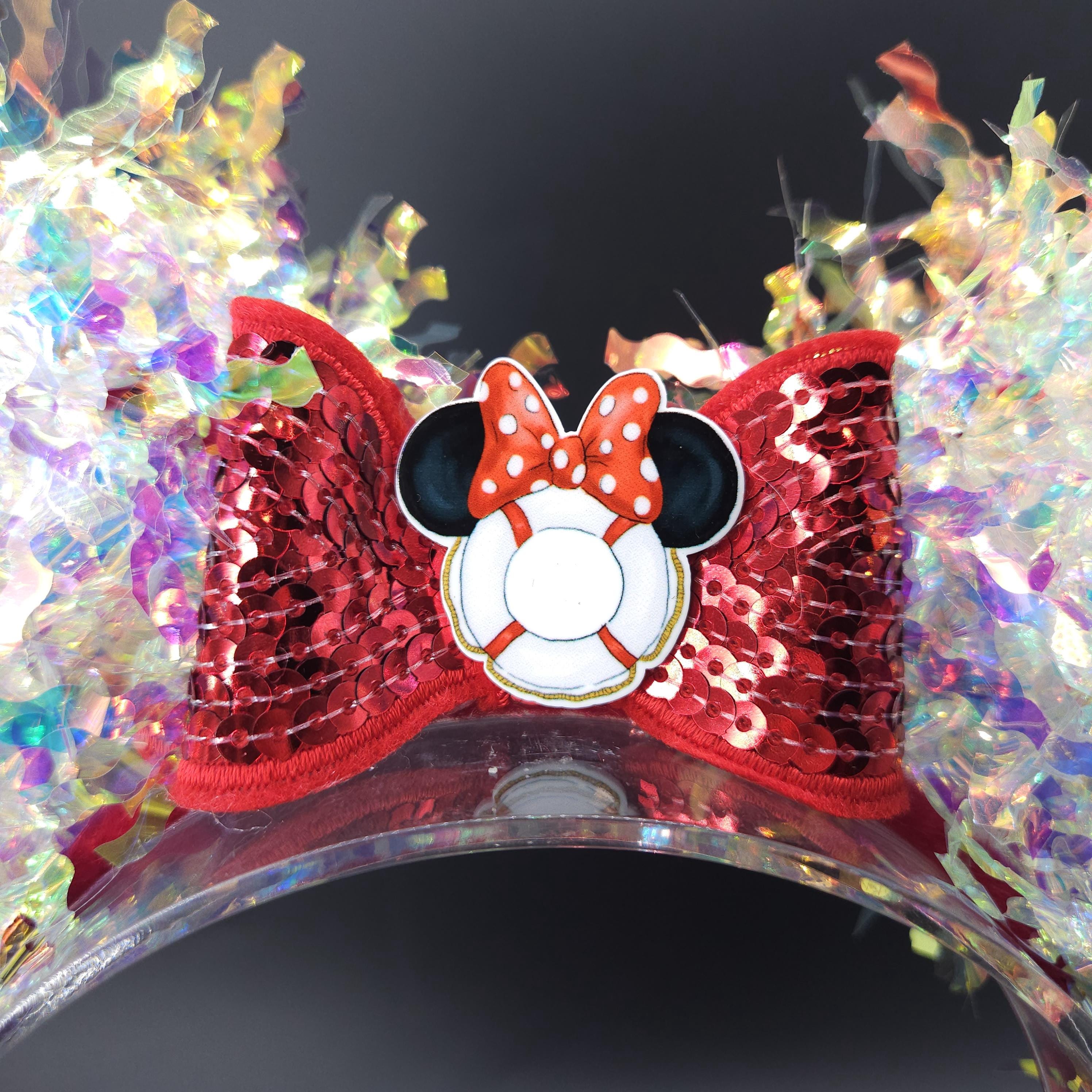 Cruise Mickey Ears: Light Up Life Ring Iridescent Minnie Mouse Headband