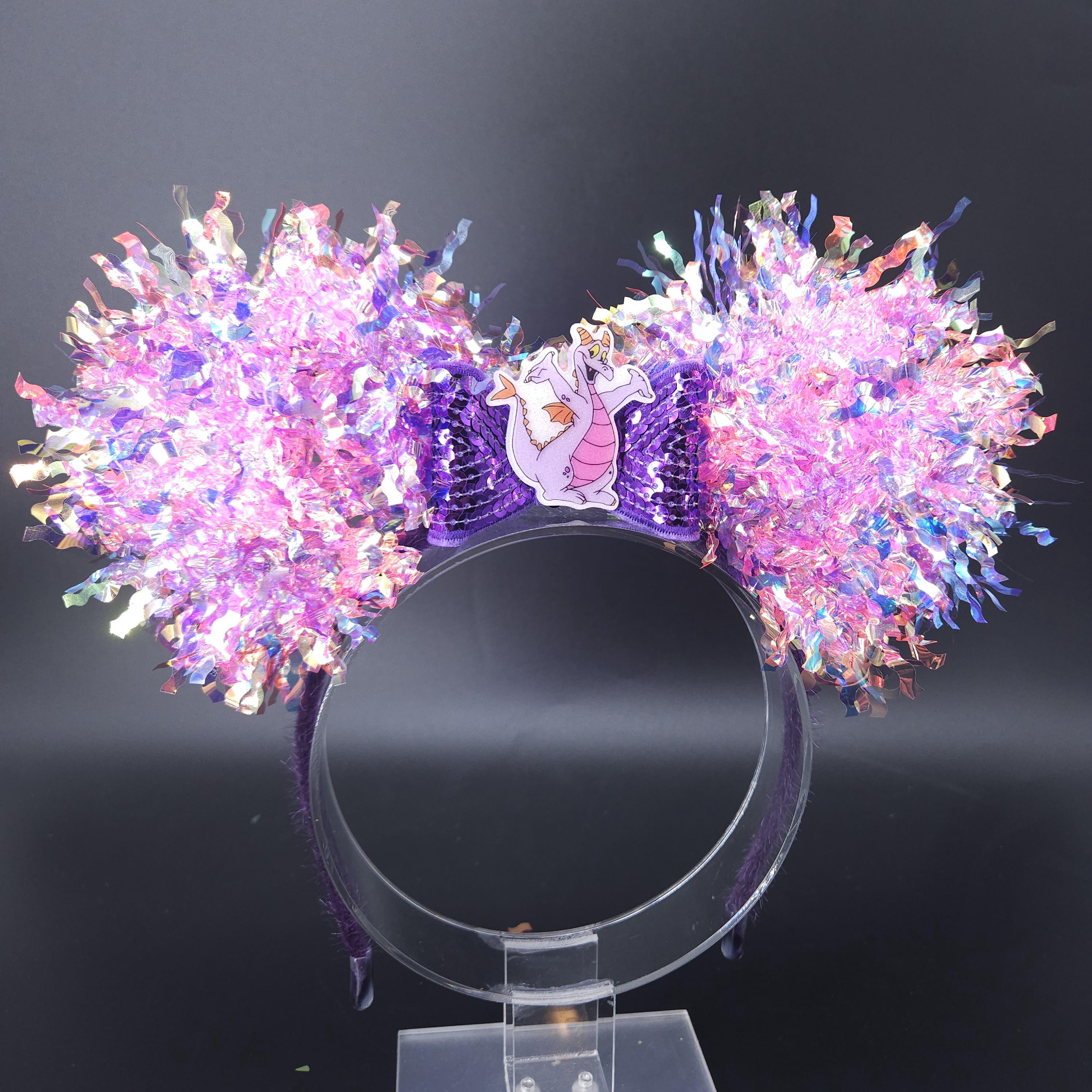 Figment Mickey Ears: Light Up Iridescent Park Headband