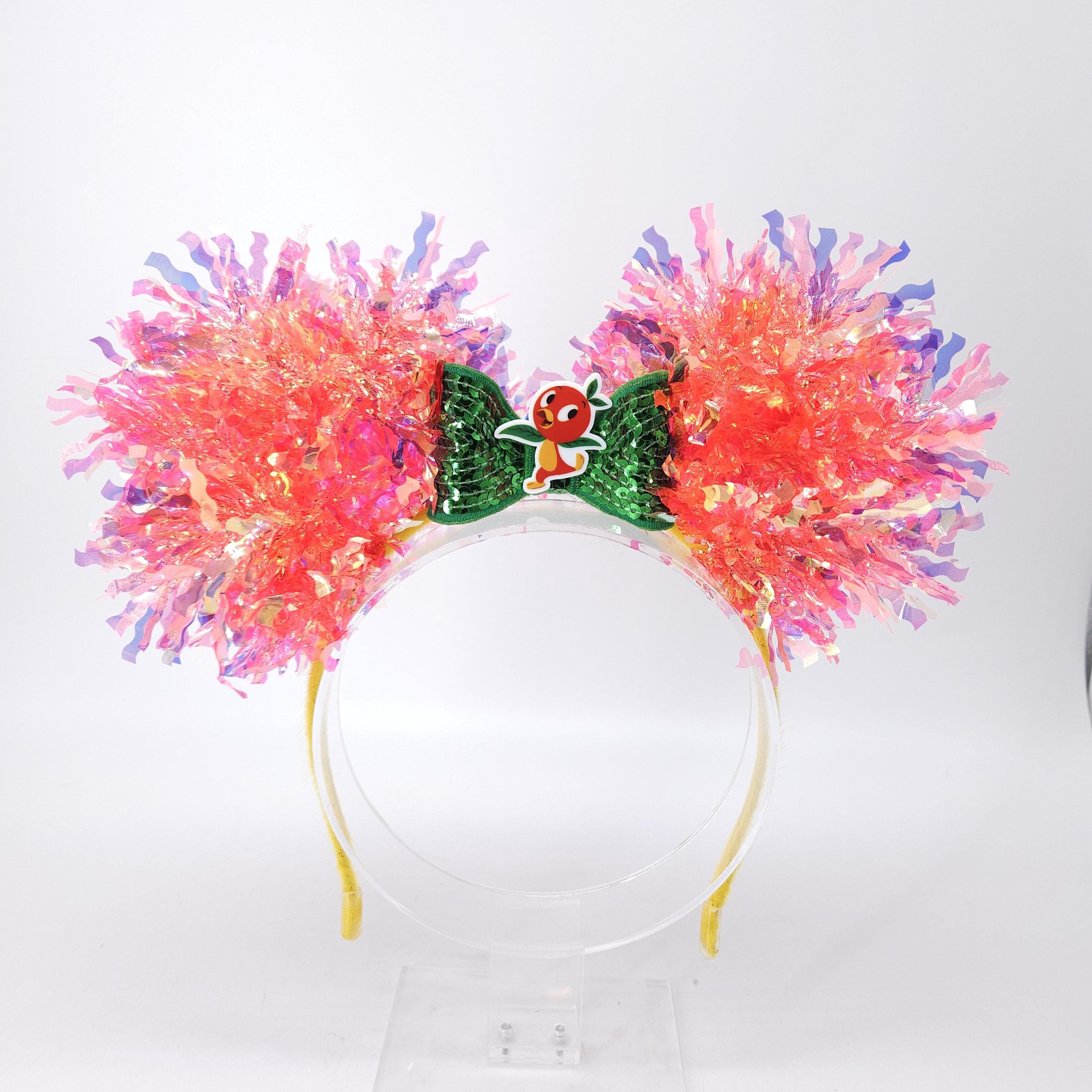 Orange Bird Light Up Mickey Ears: Iridescent Minnie Headband Park Accessory