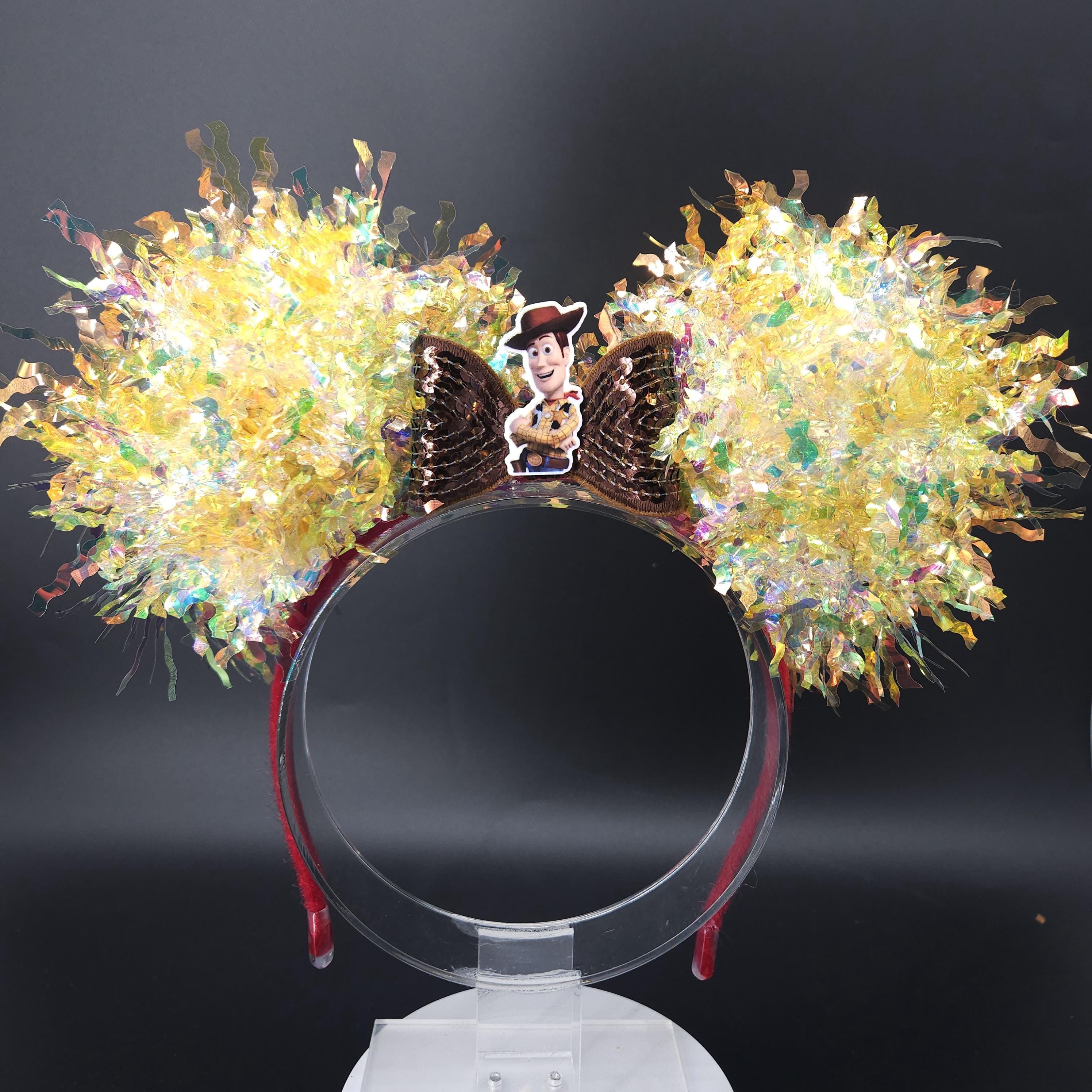 Light-Up Woody Inspired Mickey Ears - Iridescent Toy Story Costume Park Headband