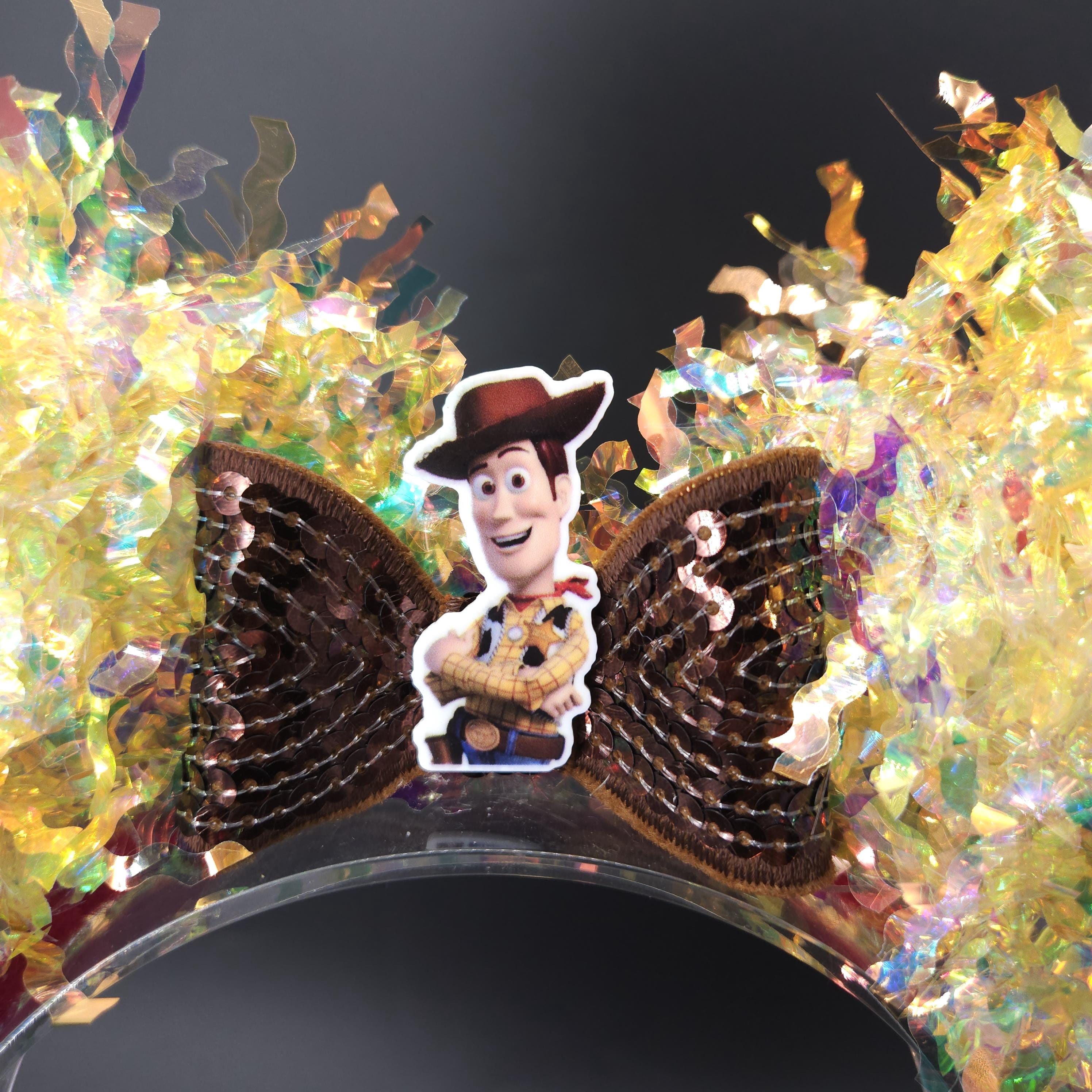 Light-Up Woody Inspired Mickey Ears - Iridescent Toy Story Costume Park Headband
