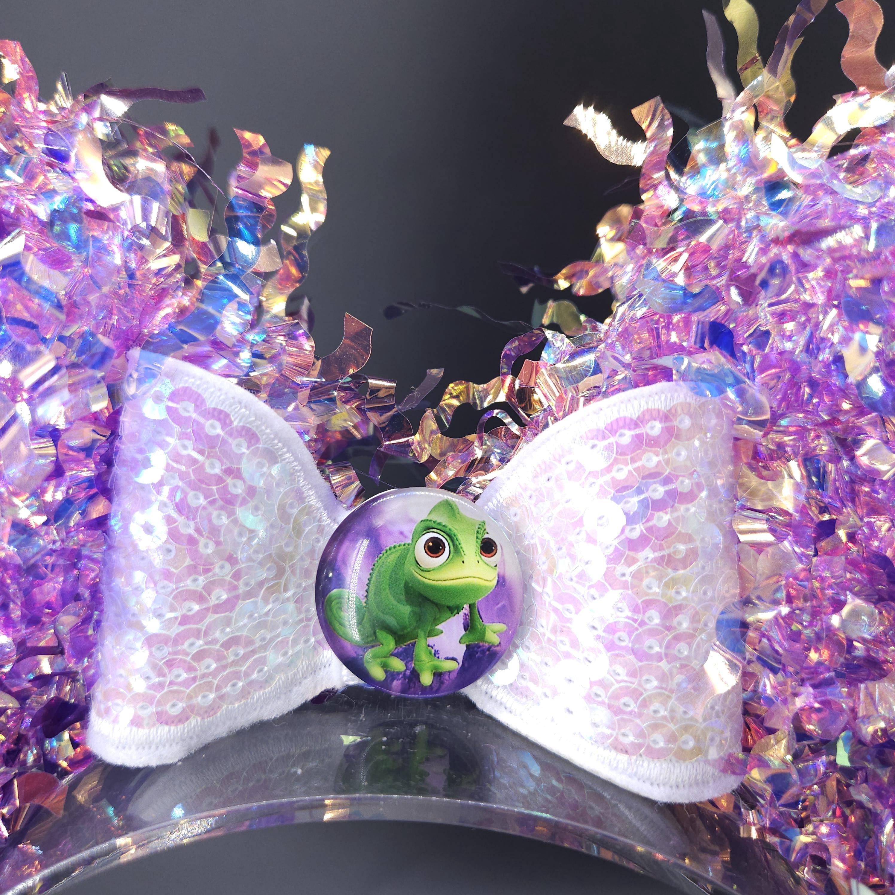 Light Up Pascal Mickey Ears: Purple Tangled Rapunzel Disneybound Headband