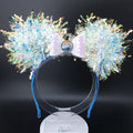 Sally Carrera Mickey Ears: Light Up Blue Iridescent Cars DisneyBound Park Headband