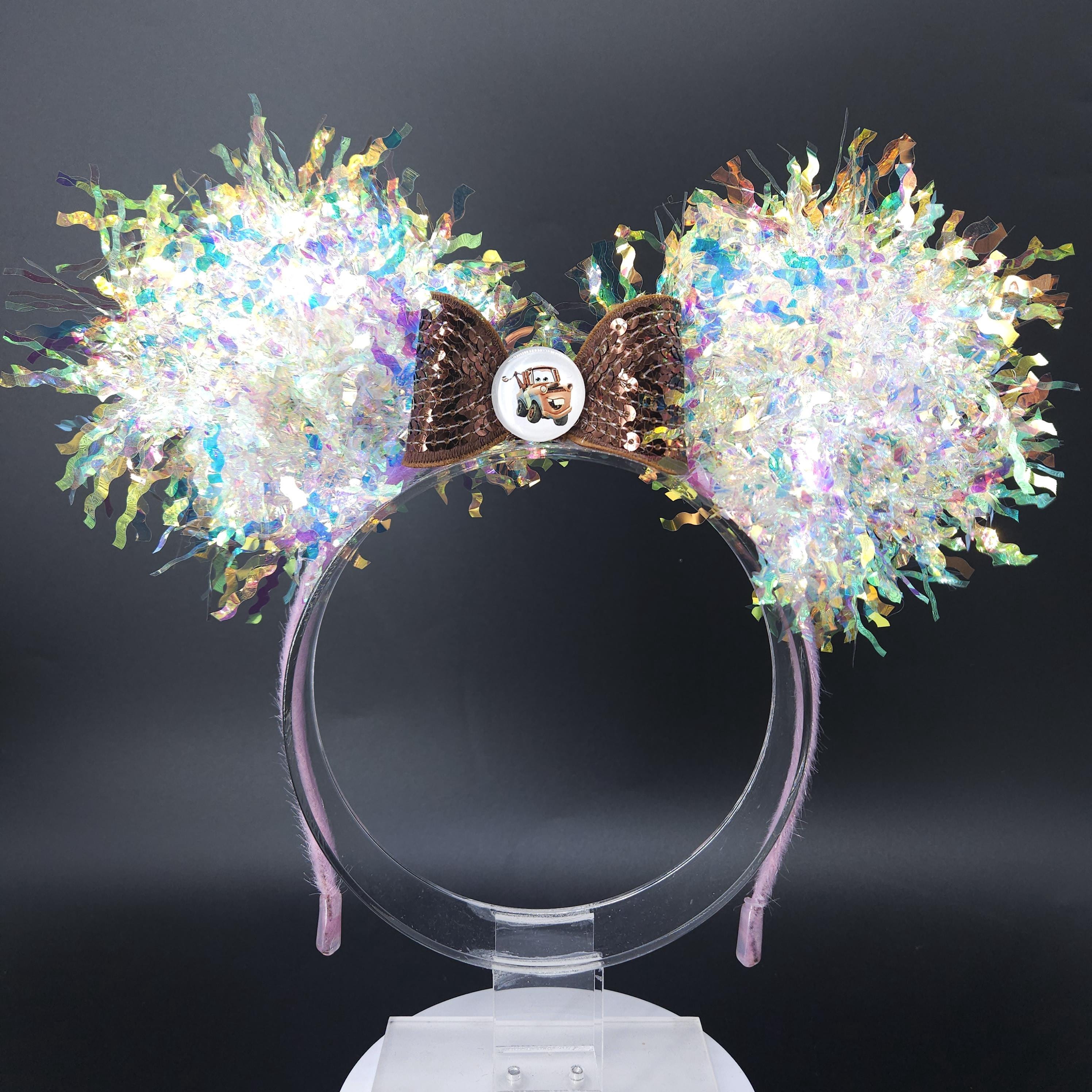 Tow Mater Mickey Ears: Light Up Cars Iridescent DisneyBound Park Headband