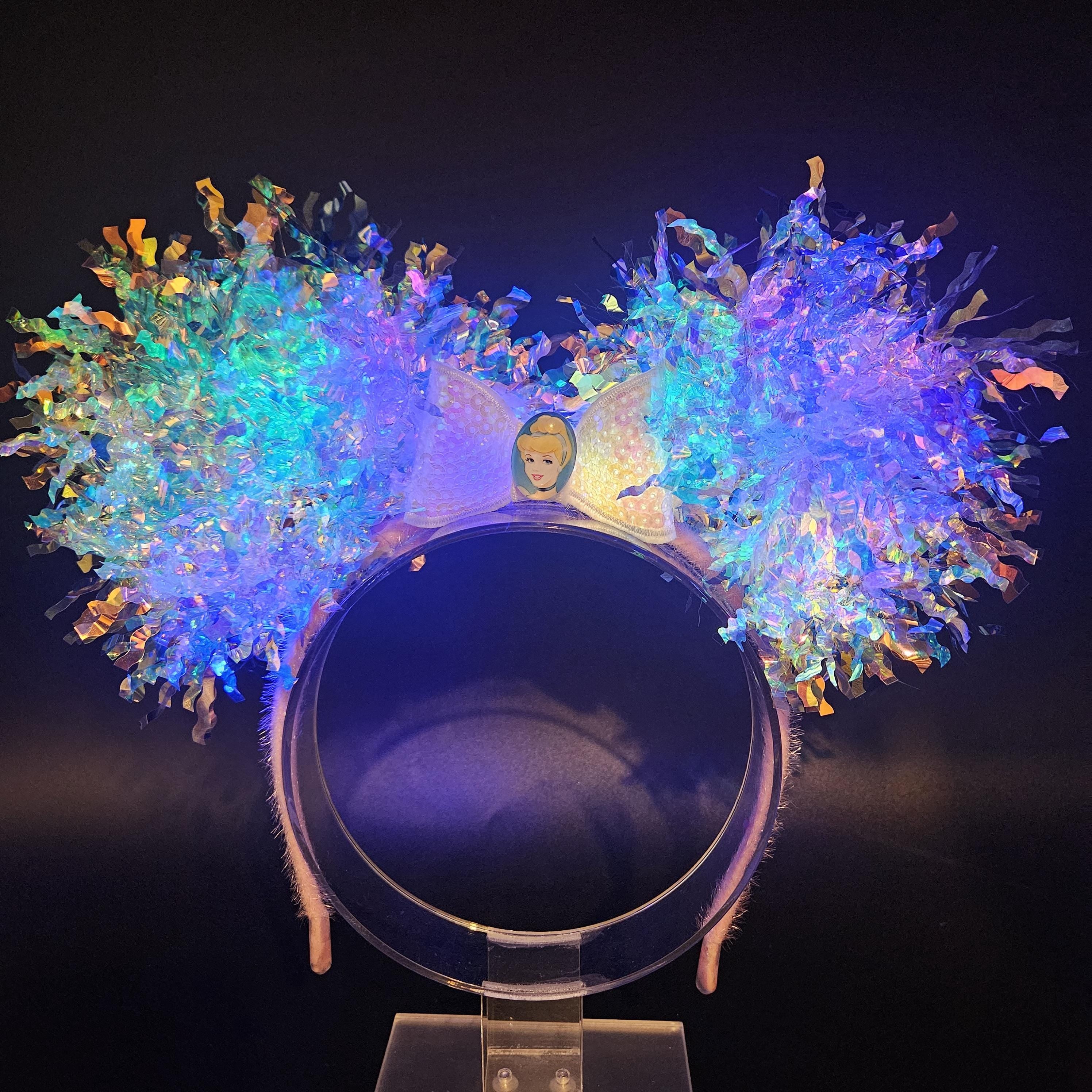 Cinderella Ears: Light Up Princess Iridescent Mickey Park Headband