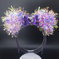 Wicked Stepmother Mickey Ears: Light Up Iridescent Purple Villain Lady Tremaine Park Headband