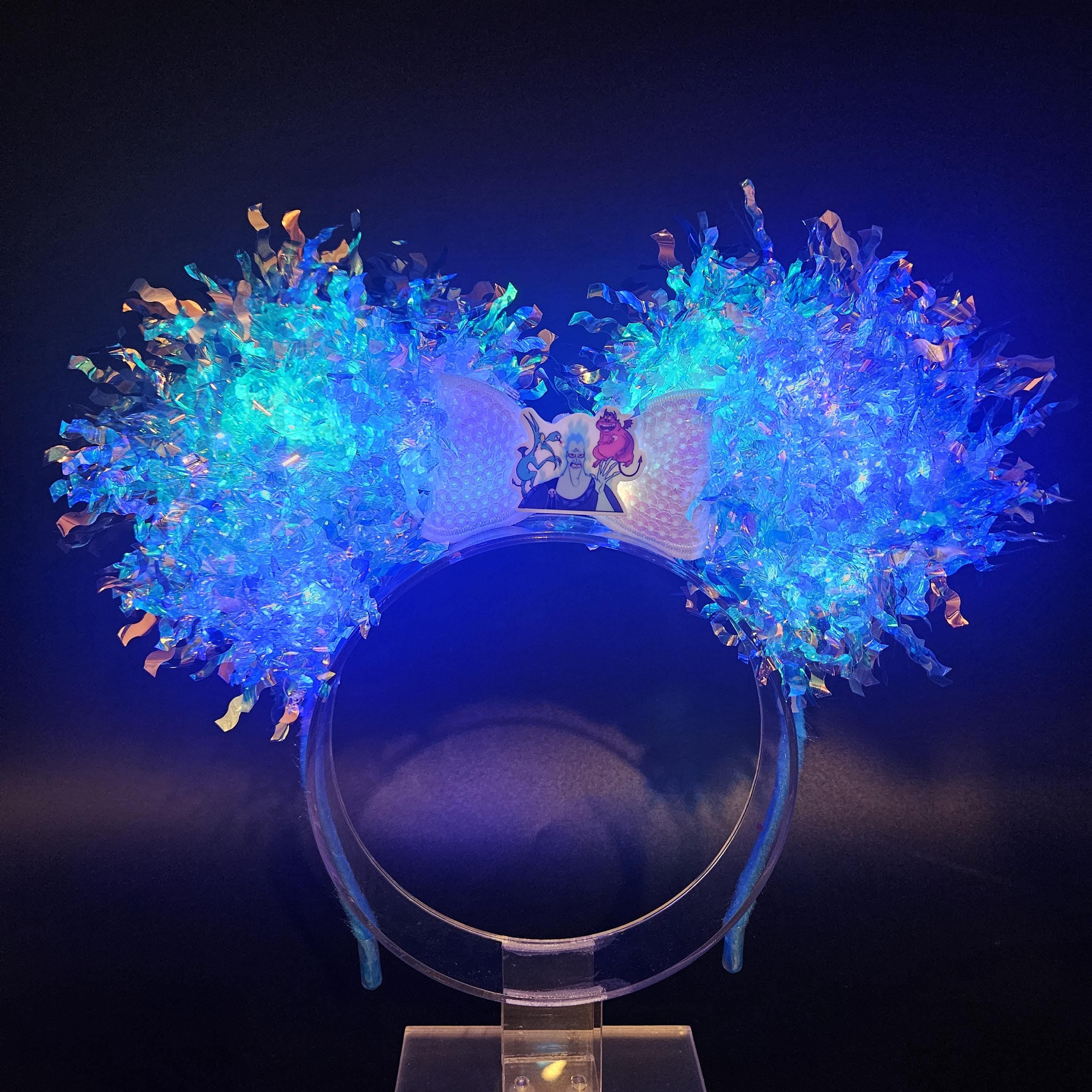 Hades Mickey Ears: Light Up Under World Villain DisneyBound Headband, Halloween Party Accessory