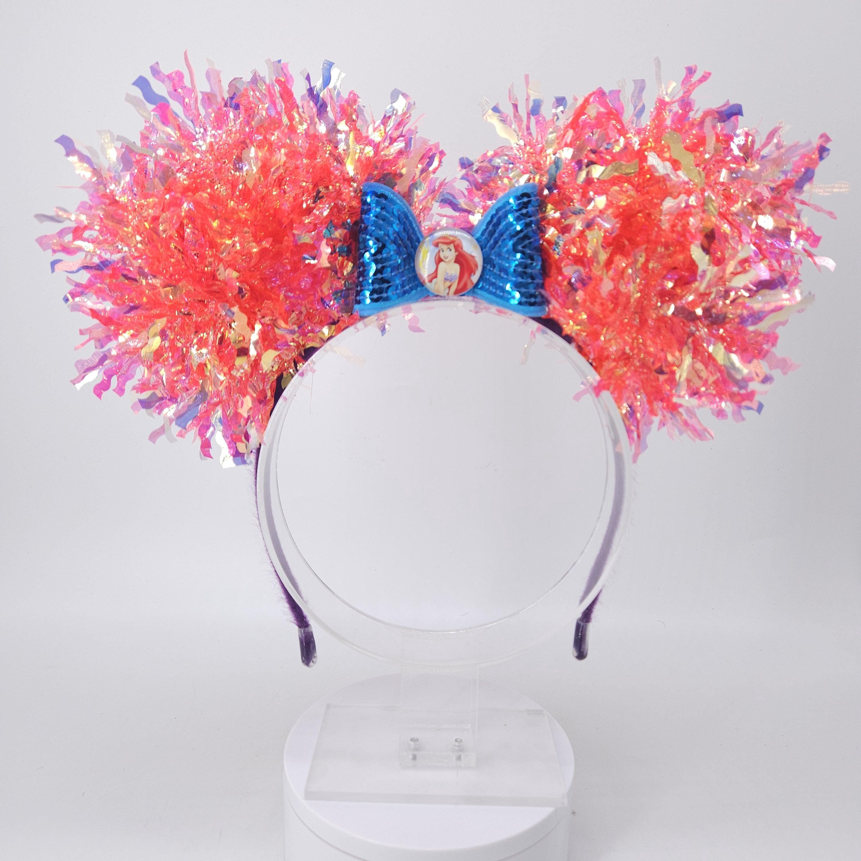 Light-Up Ariel Minnie Ears, Holographic Little Mermaid Park Headband