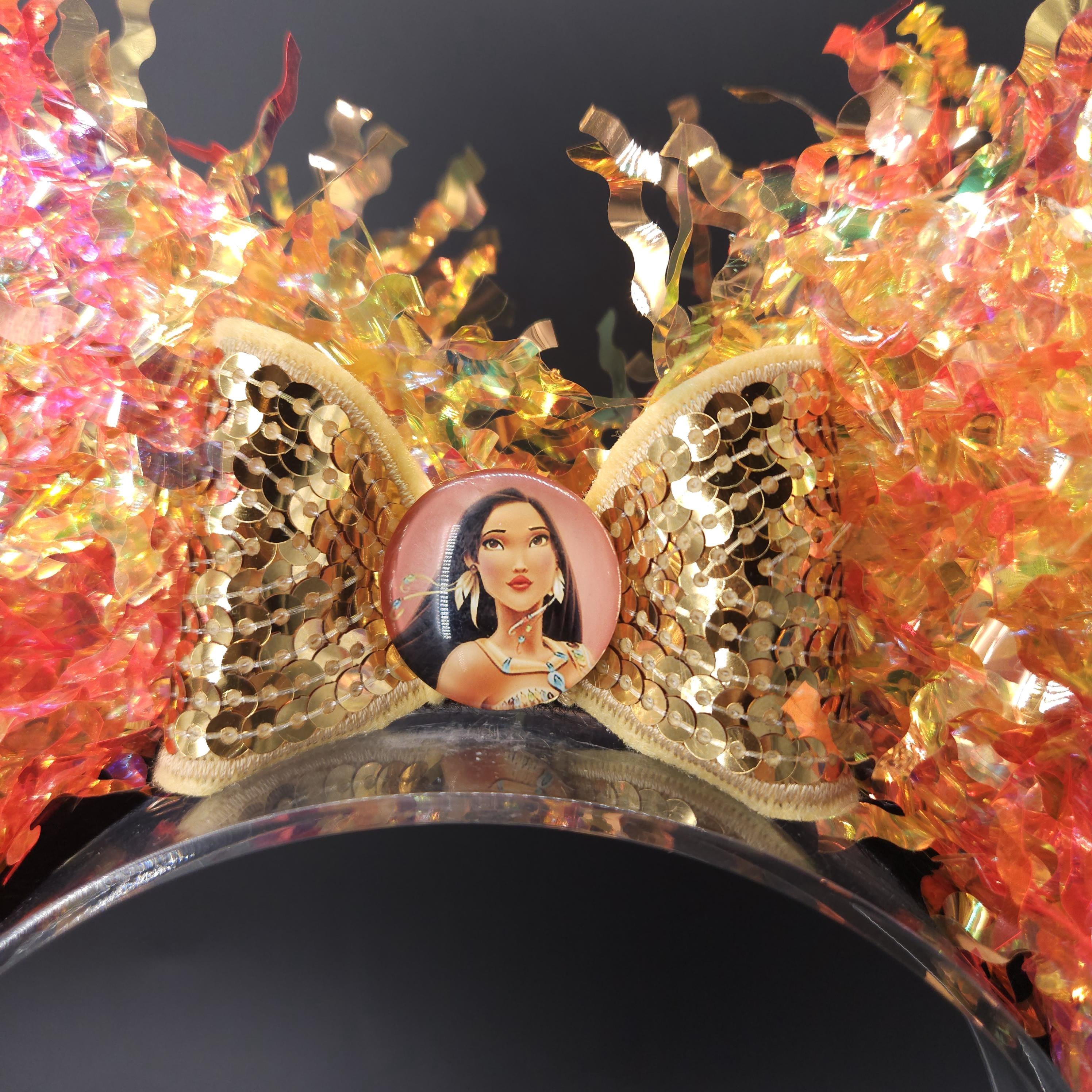 Pocahontas Mickey Ears: Light Up Princess Iridescent DisneyBound Mickey Park Headband