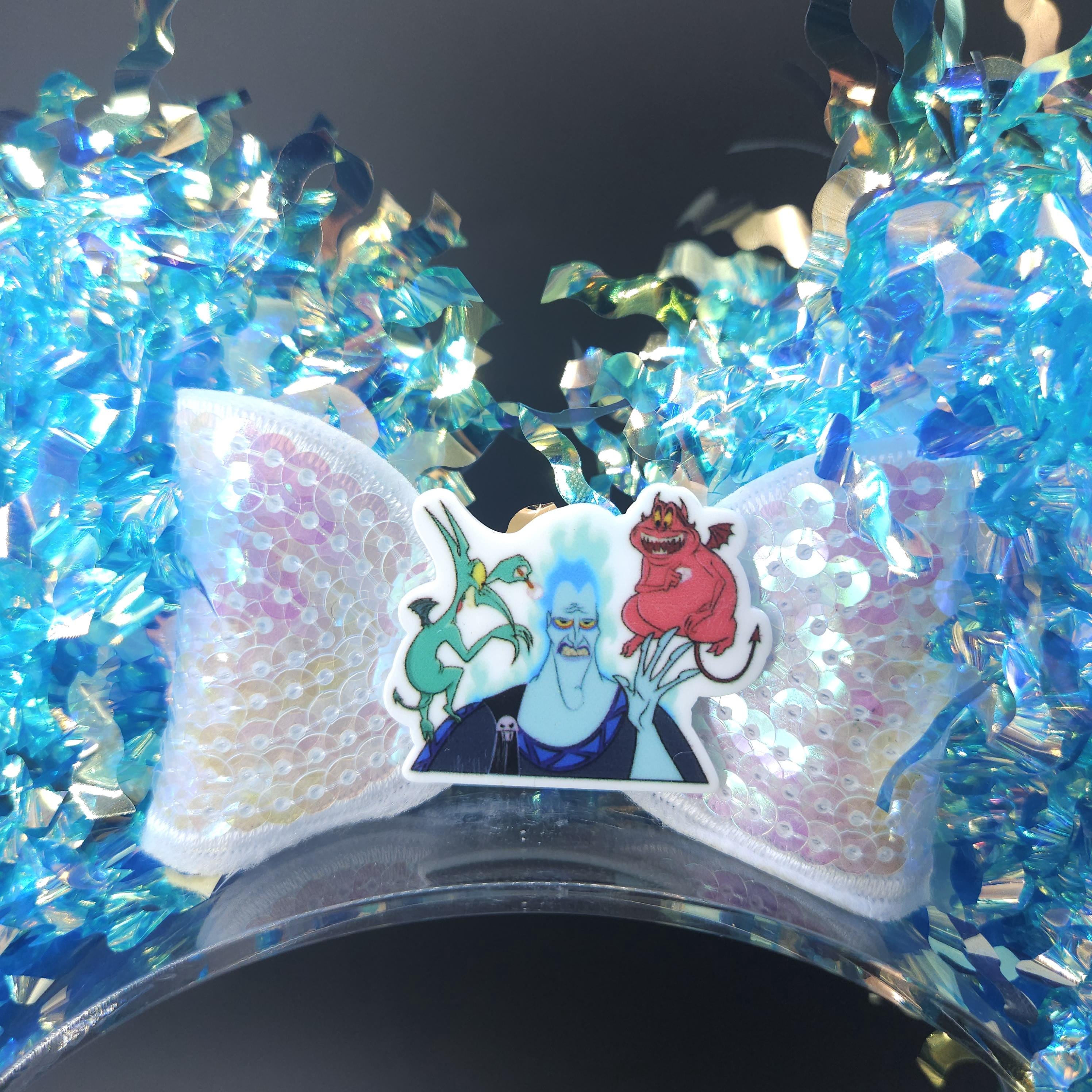 Hades Mickey Ears: Light Up Under World Villain DisneyBound Headband, Halloween Party Accessory