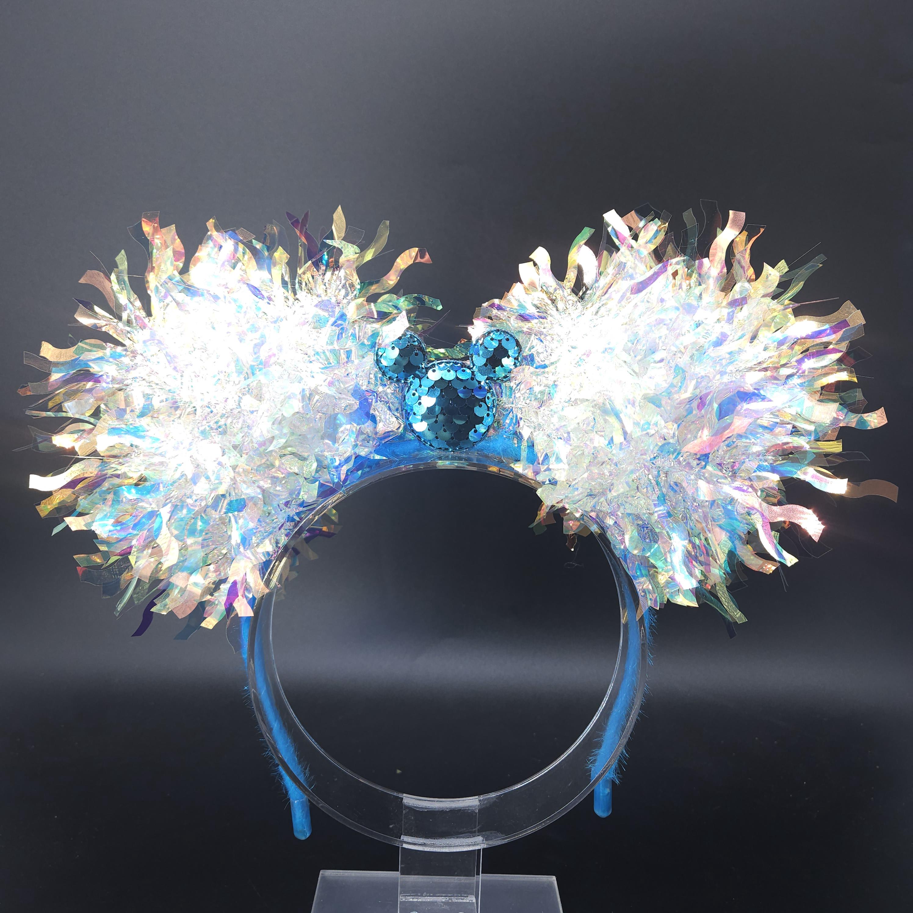 Iridescent Mickey Light Up Ears: Cinderella Ice Princess DisneyBound Headband