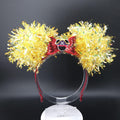 Pirate Night Mickey Ears: Light Up Yellow Iridescent Cruise Party Mouse Headband
