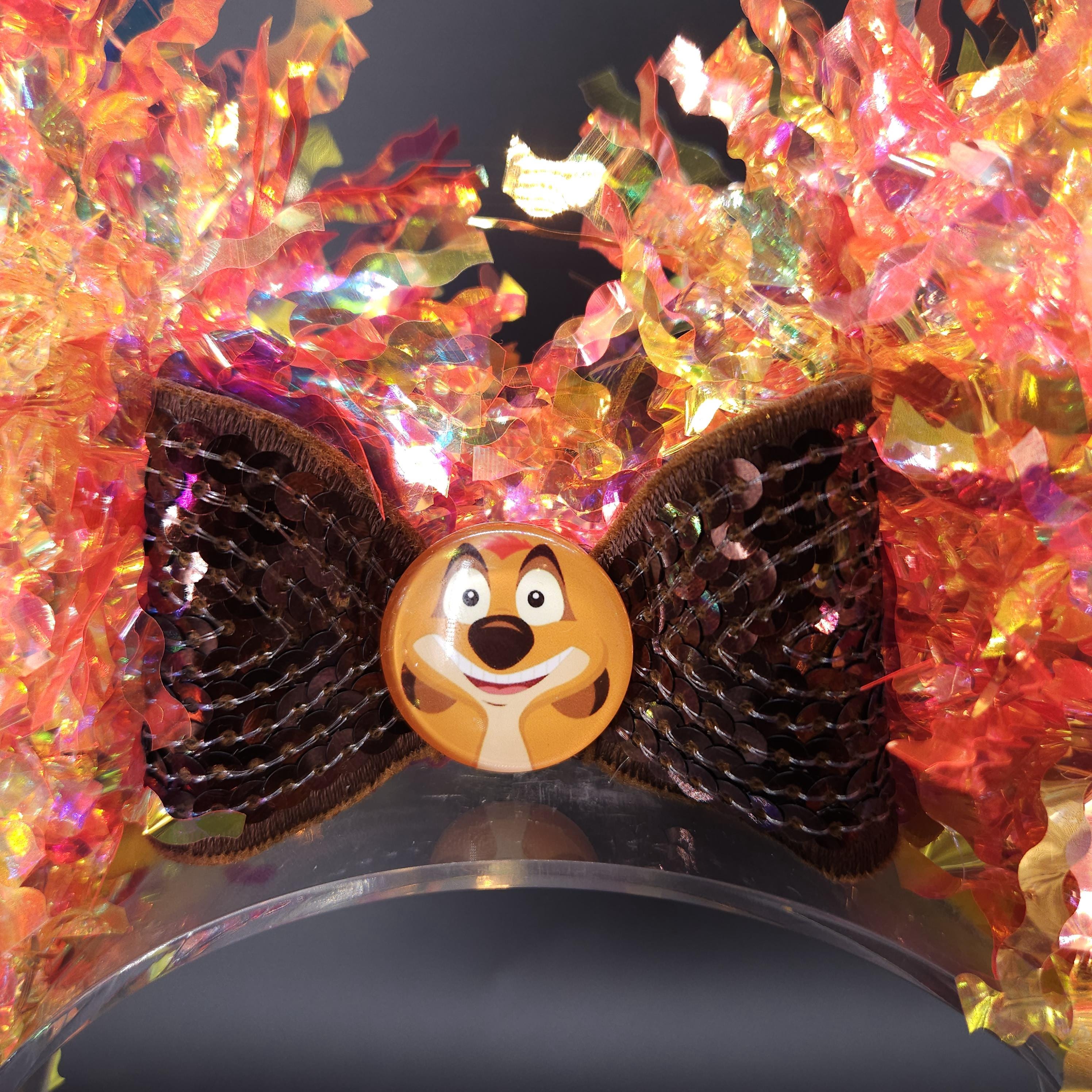 Timon Mickey Ears: Light Up Lion King Iridescent Park Headband