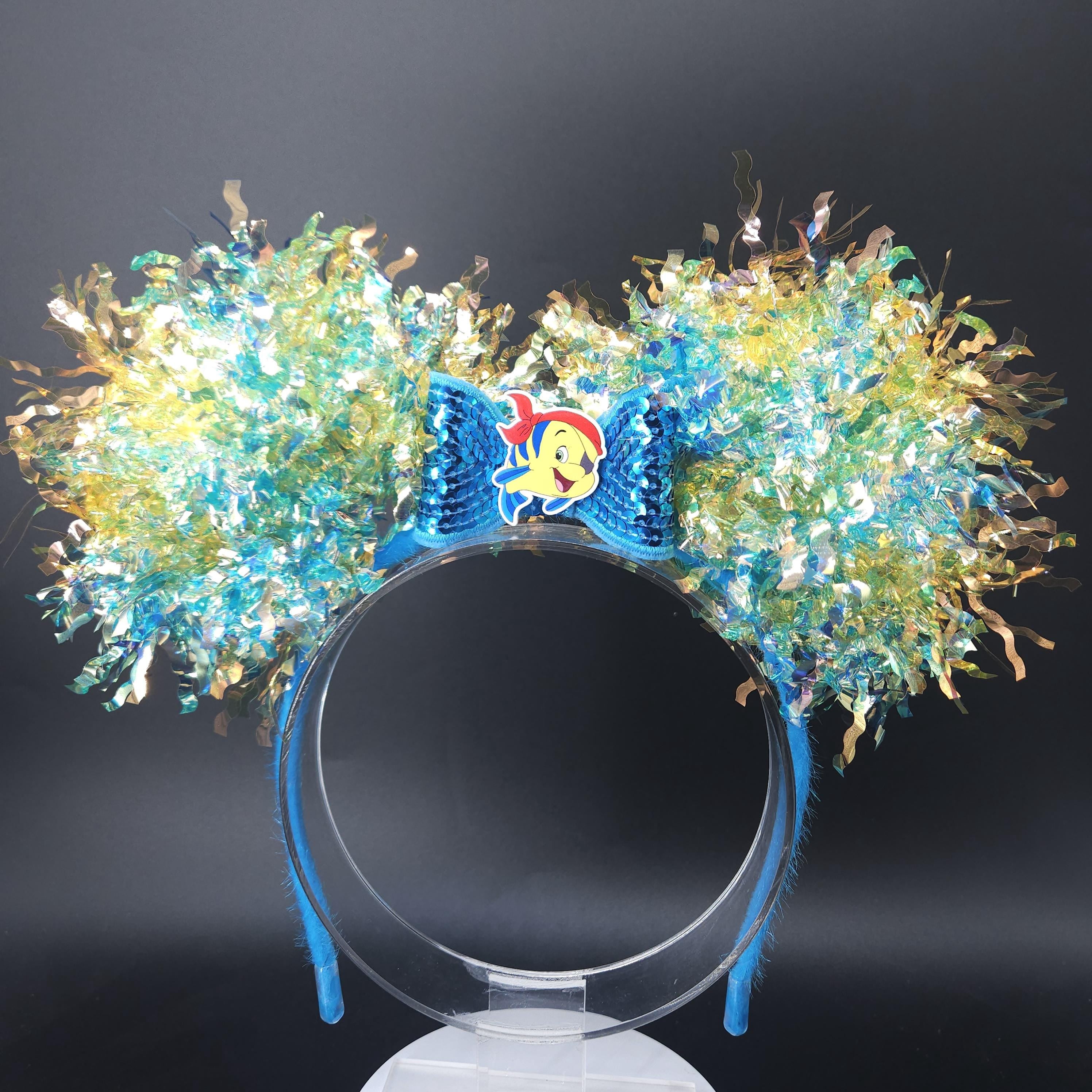 Pirate Flounder Ears: Light Up Iridescent Cruise Party Mouse Headband