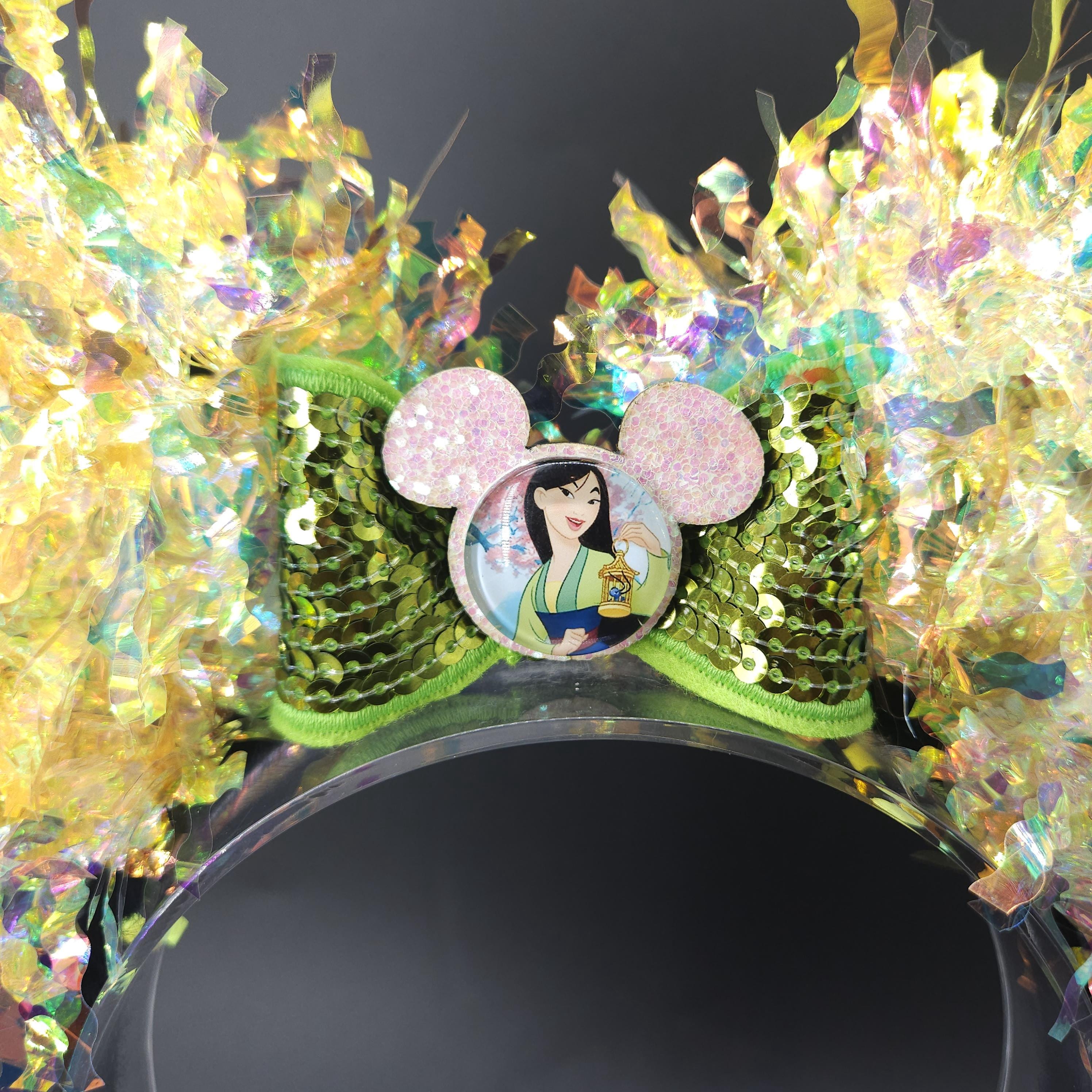 Mulan Mickey Ears: Light Up Princess Iridescent DisneyBound Minnie Park Headband