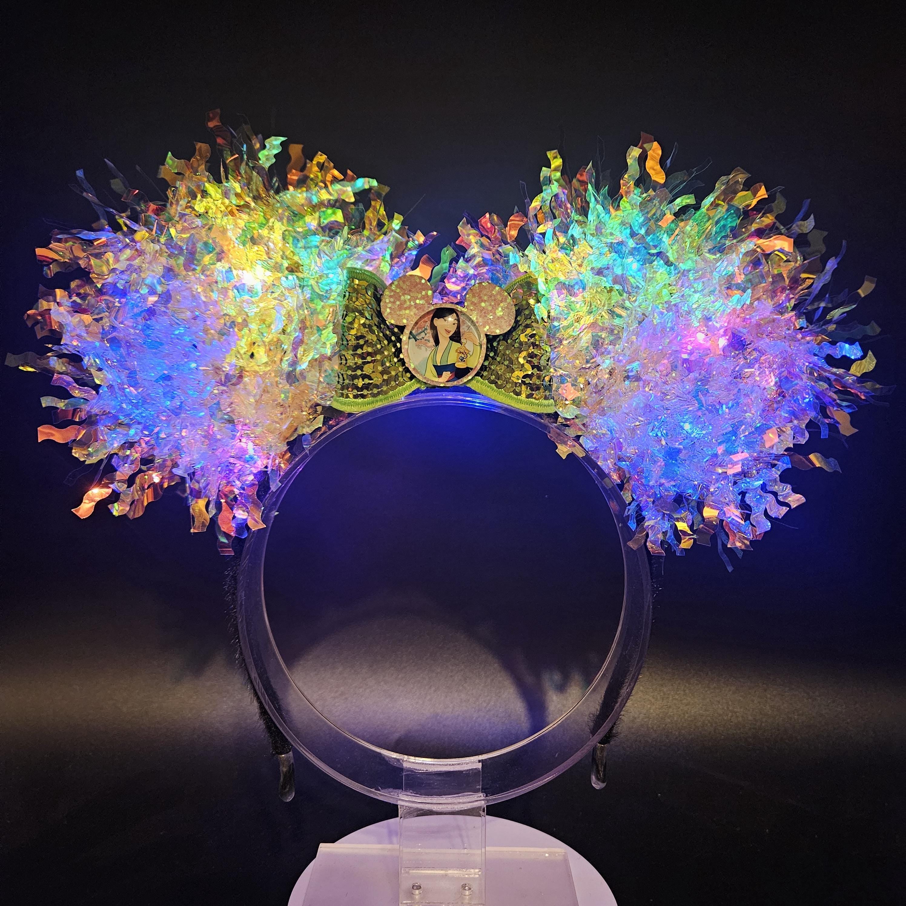 Mulan Mickey Ears: Light Up Princess Iridescent DisneyBound Minnie Park Headband